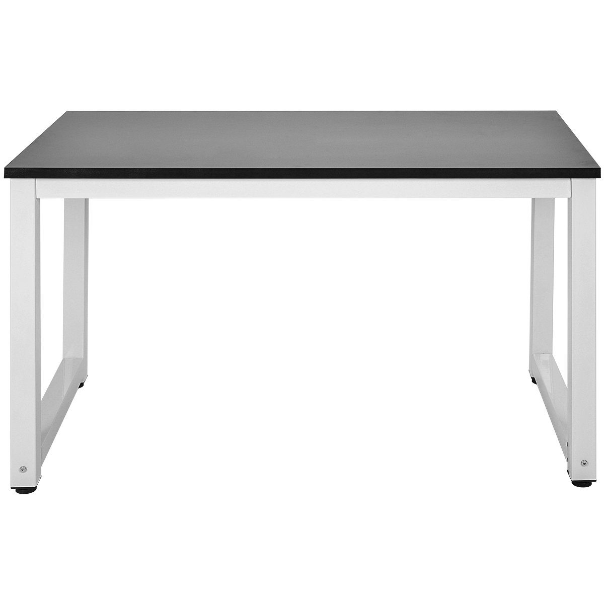 Merax Schreibtisch Bürotisch | weiß schwarz verschiedenen Schwarz Tisch in Arbeitstisch, Computertisch Stahlgestell einfacher PC Aufbau Farben 