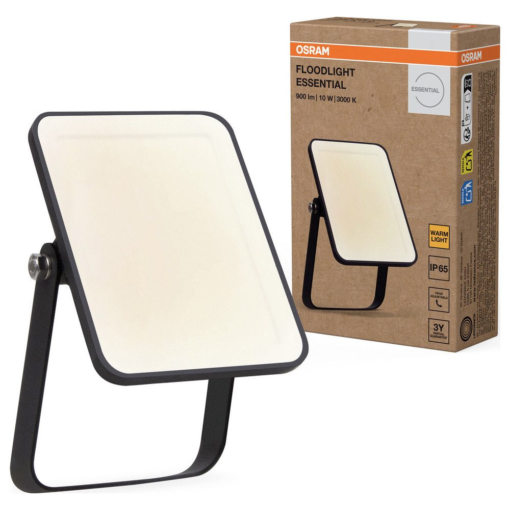 Osram LED Flutlichtstrahler OSRAM HOMELIGHTING Floodlight Essential 10W 3000K 4099854429590 LED-Au