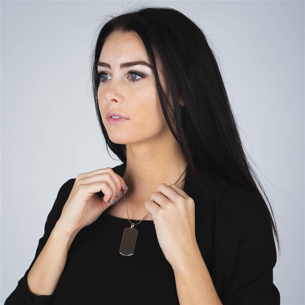 BUNGSA Anhänger Set Anhänger Dog Tag Silber aus Edelstahl Unisex (1-tlg), Pendant Halsketten