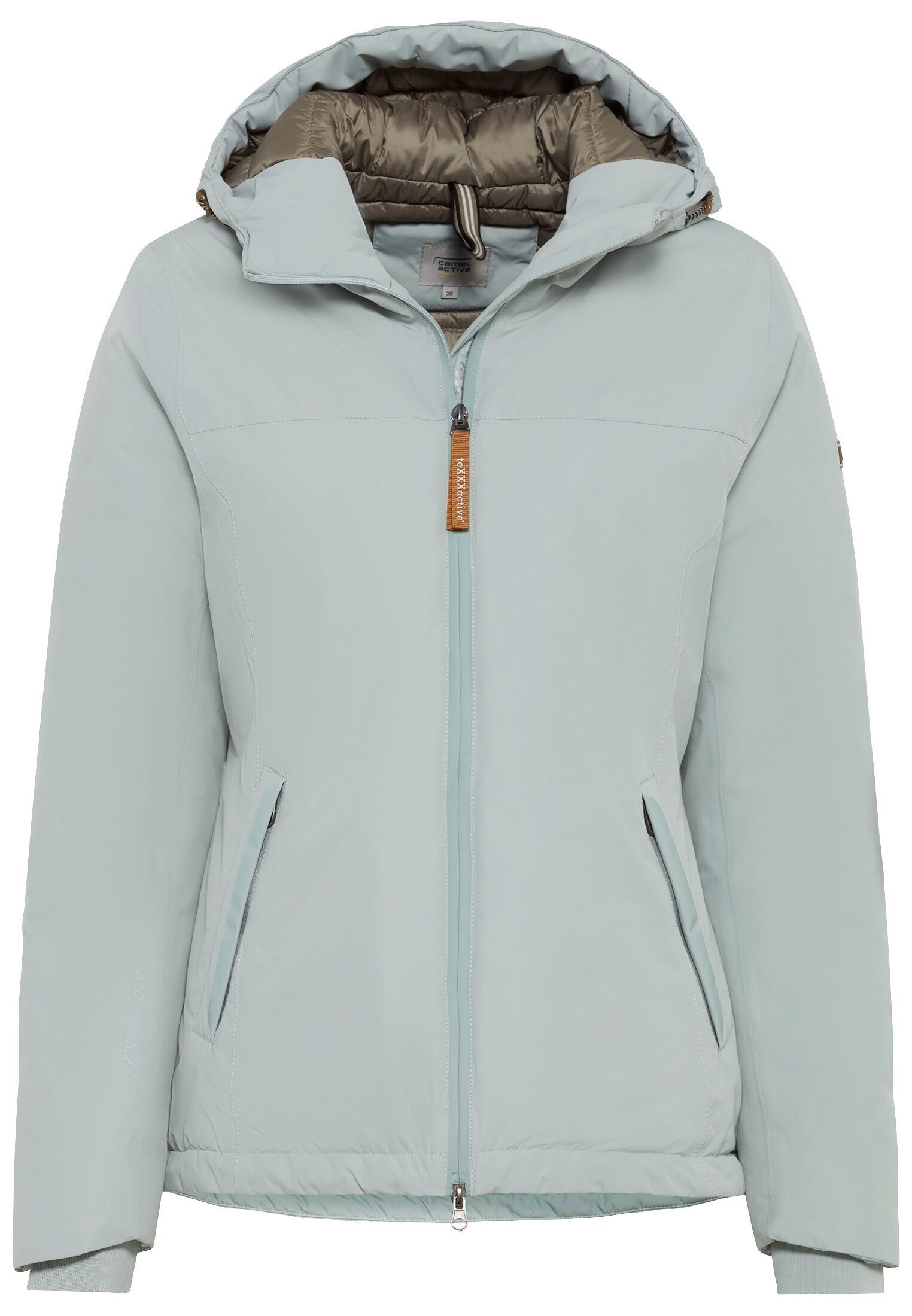 camel active Funktionsjacke aus recyceltem Polyester Langarm Kapuze Reflektierende Details