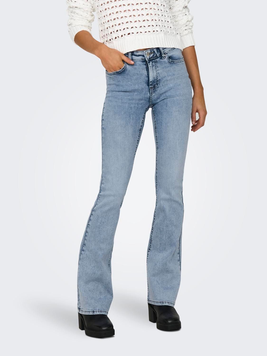 ONLY Bootcut-Jeans ONLBLUSH MID SK FLARED DNM TAI864 NOOS