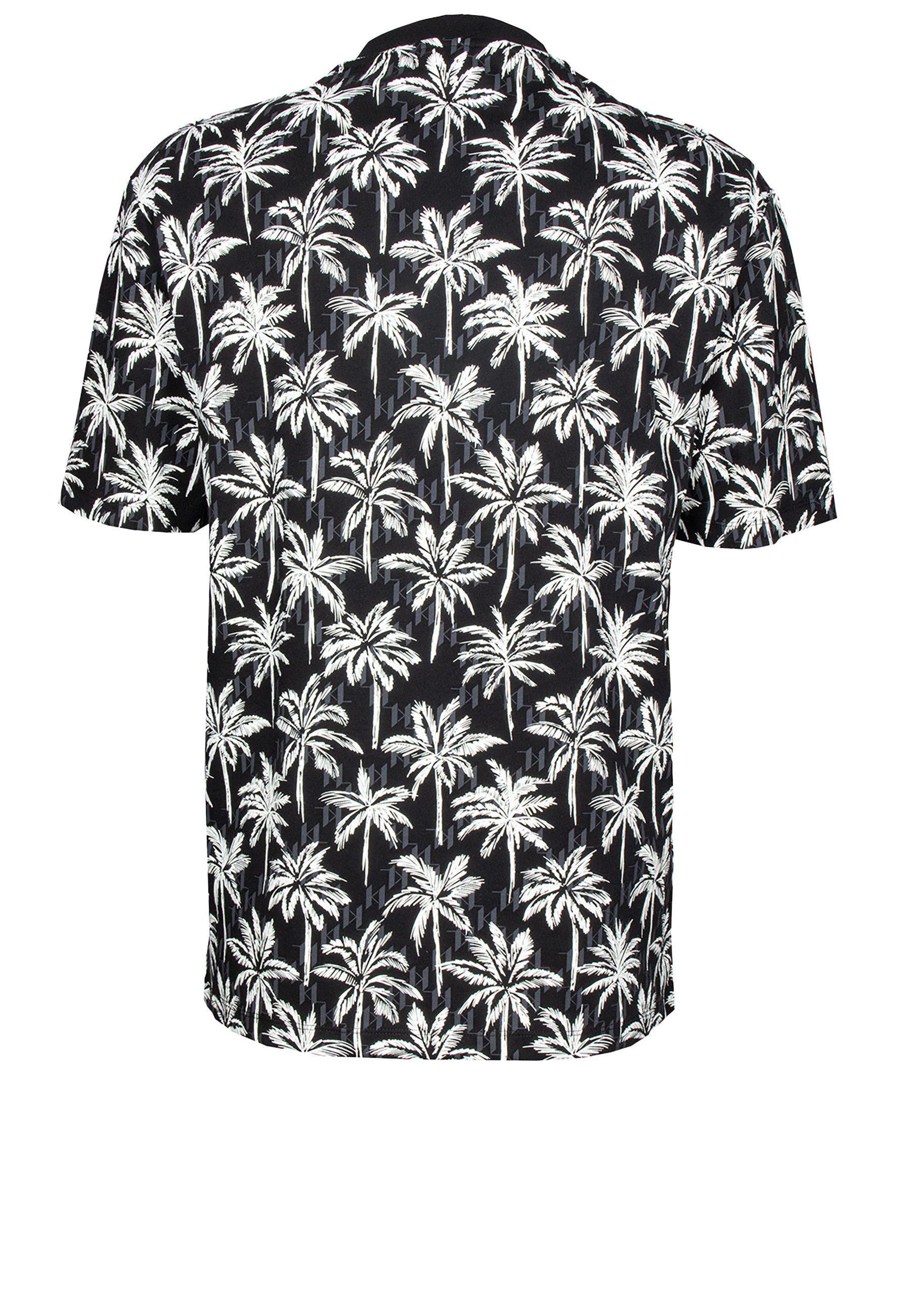 LAGERFELD T-Shirt mit Palmenmuster (1-tlg)