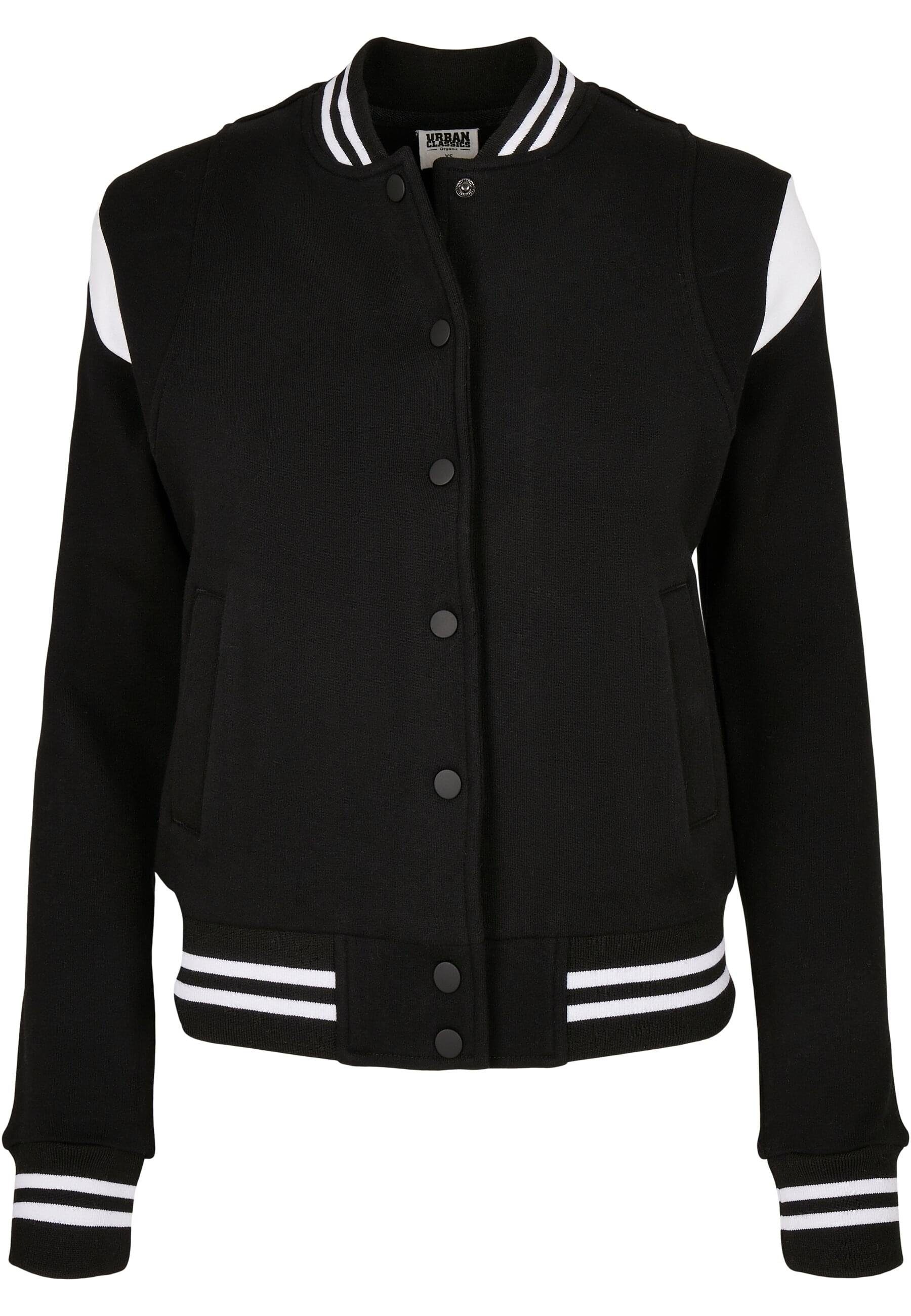 CLASSICS (1-St) Ladies URBAN Organic Sweat Collegejacke black/white Inset Damen Jacket College