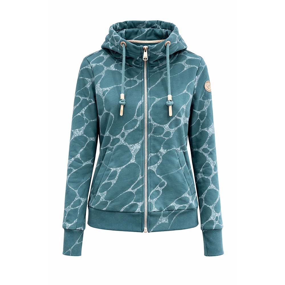 Ragwear Sweatjacke Ronette Print – teal green