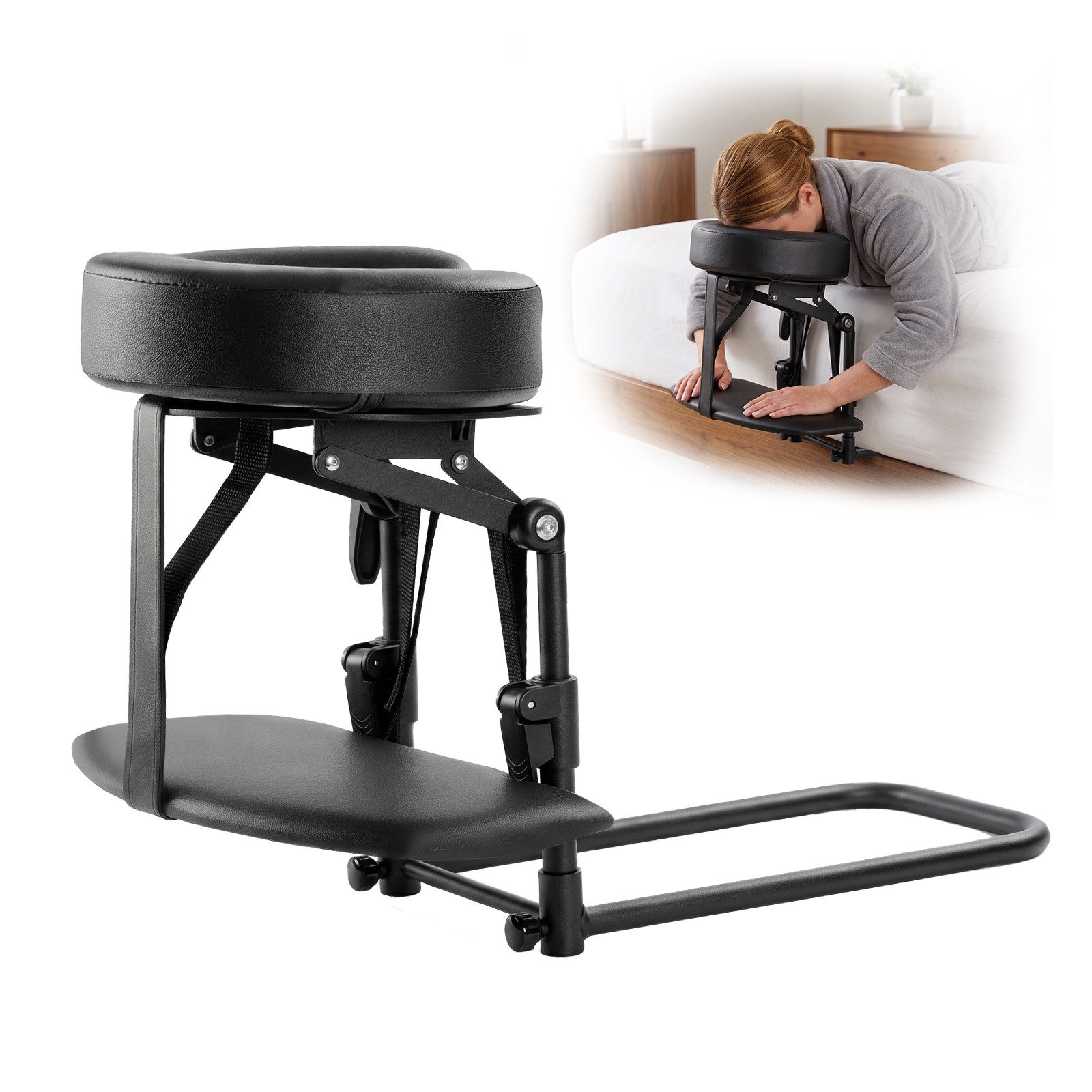 JOYOLEDER Massageliege Massage Tischaufsatz/Mobile Kopfstütze Massagetisch Ersatz (Verstellbares U-förmiges Kissen für Schönheitsbett, Universal mit Gesichtskissen Masaje Con Colchón)