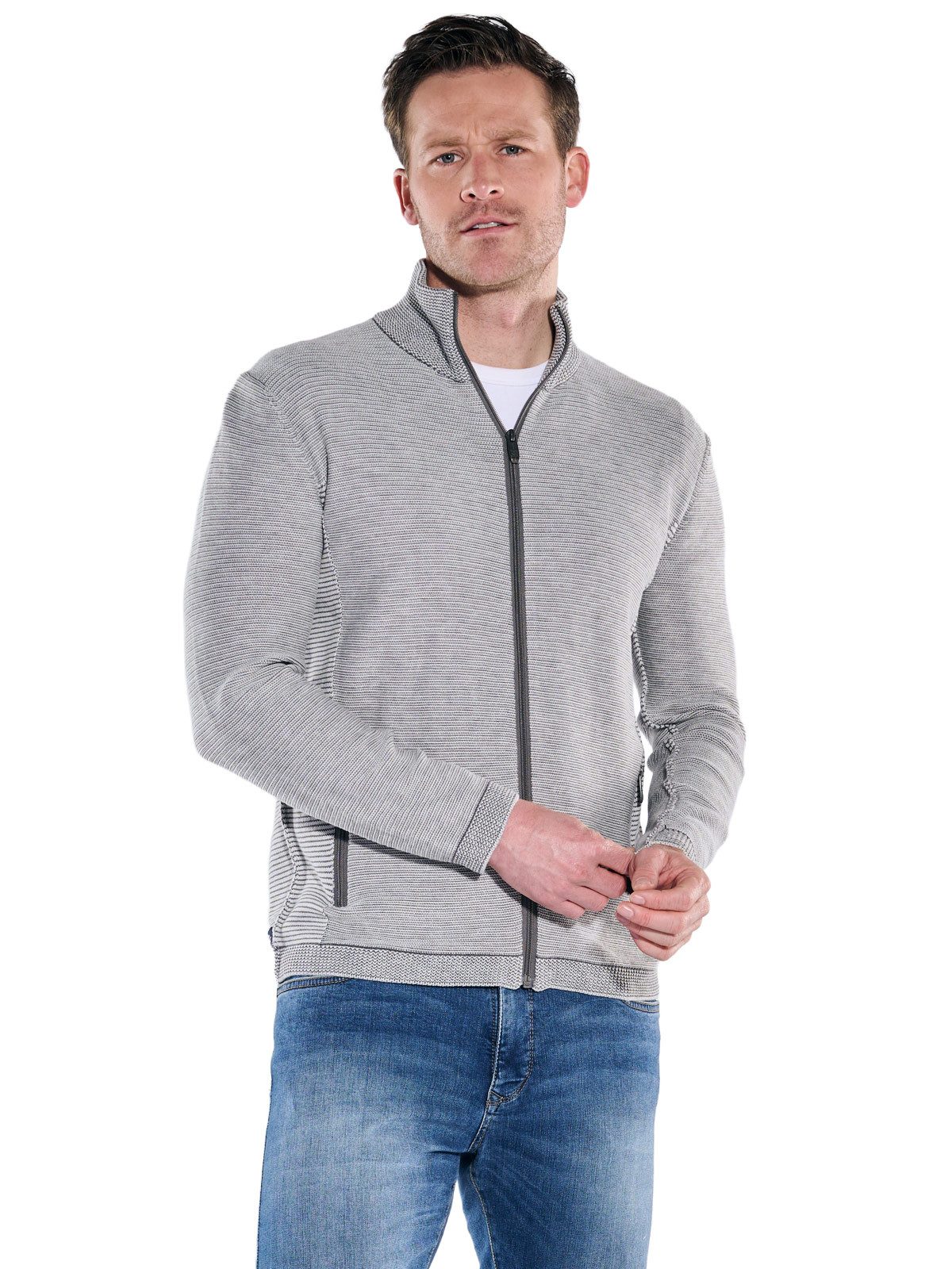 Engbers Cardigan Herren Cardigan, Grau günstig online kaufen
