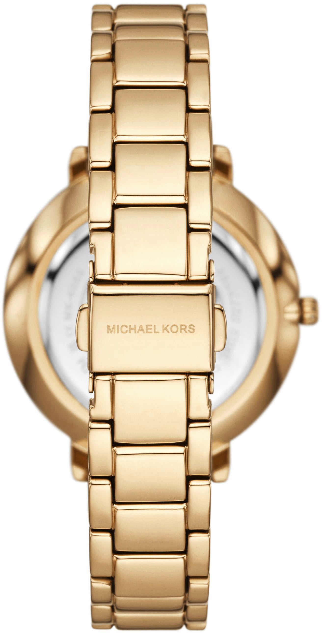 MICHAEL KORS Quarzuhr PYPER MK4919, Armbanduhr, Damenuhr, Edelstahlarmband, analog, Glassteine