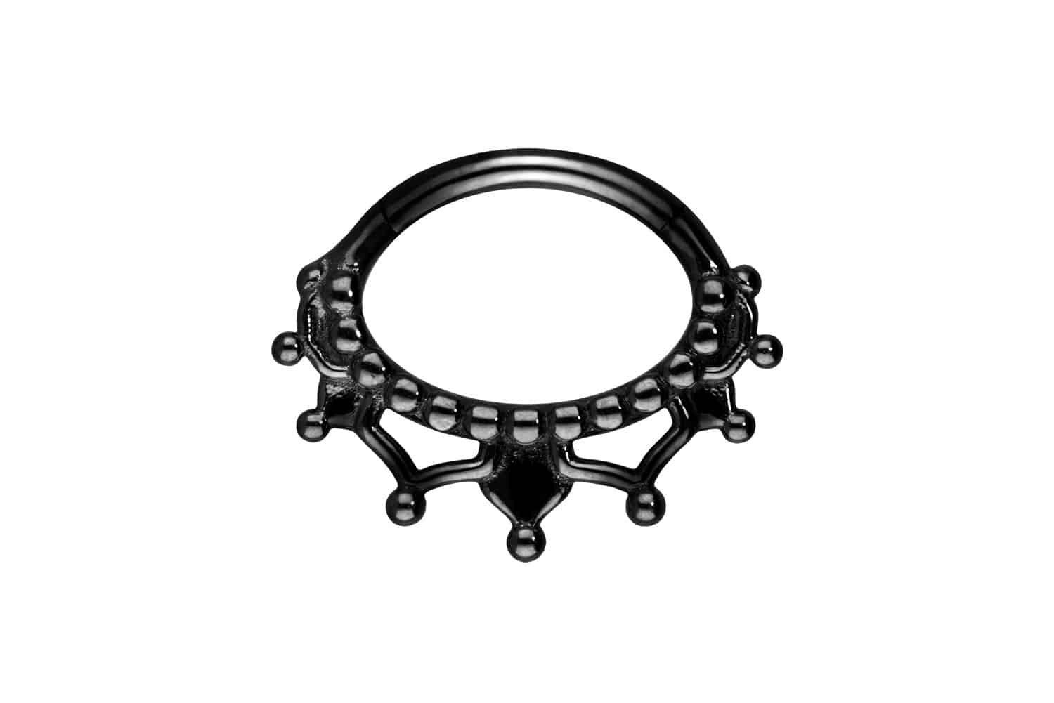 Piercing-Set Chirurgenstahl Segmentring Clicker ORIENTALISCHES DESIGN
