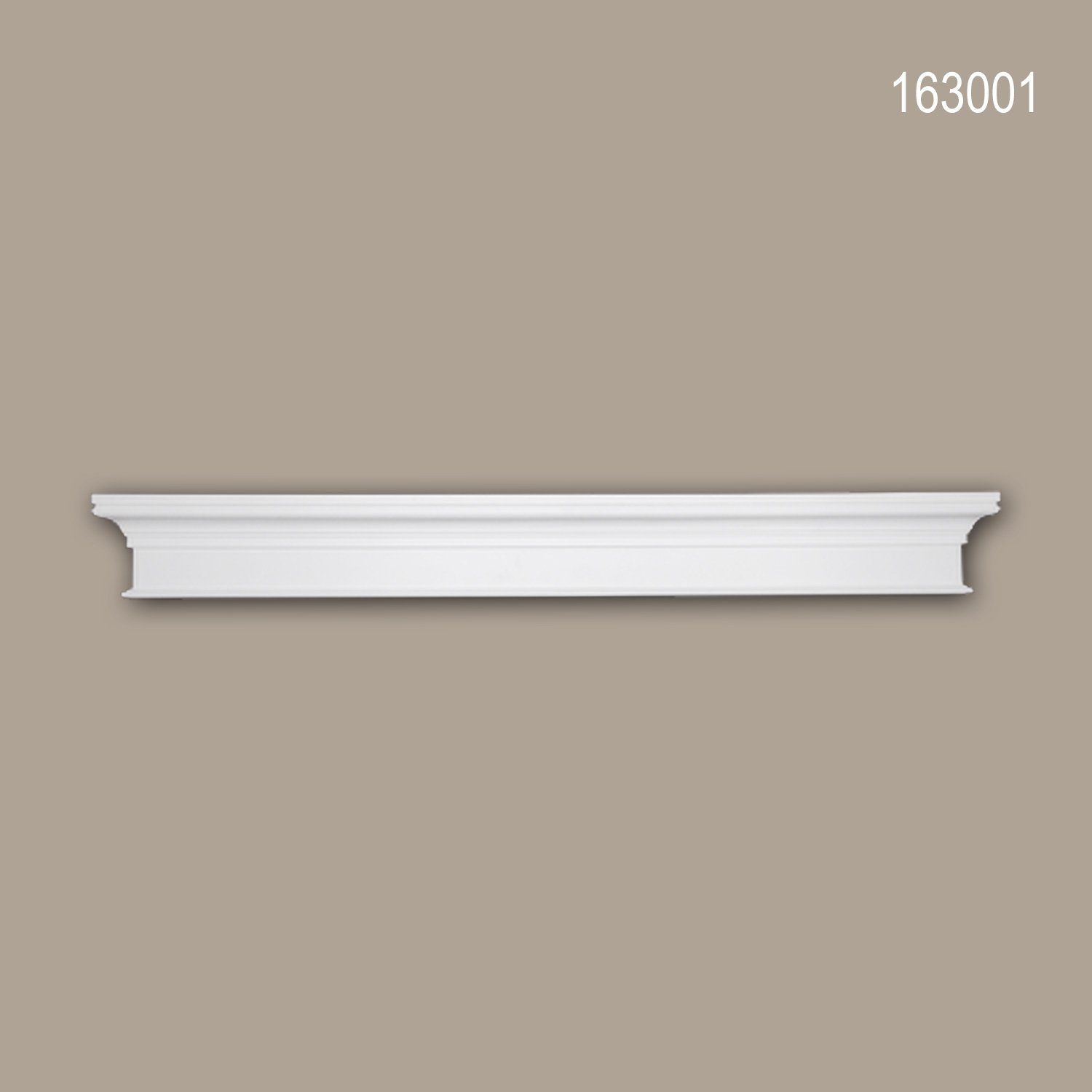 Profhome Wanddekoobjekt 163001 (Pediment, 1 St., Türaufsatz, Schmuckelement, Verzierung, Türumrandung), weiß, vorgrundiert, Stil: Zeitlos / Klassisch