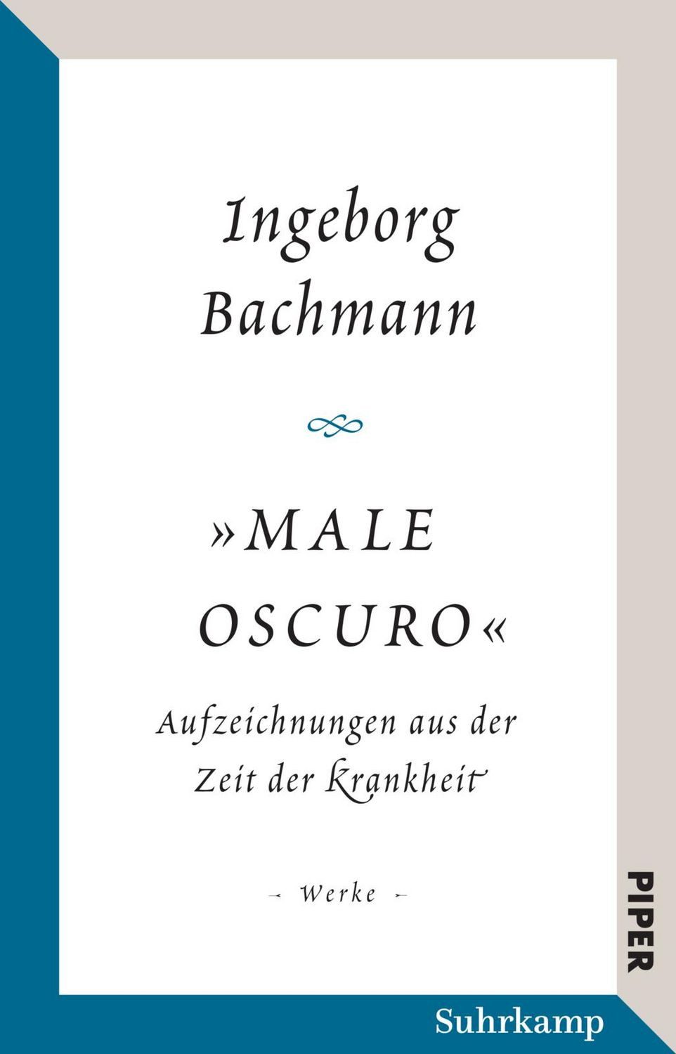 »Male oscuro« / Ingeborg Bachmann, Aufzeichnungen aus der Zeit der Krankheit. Traumnotate, Briefe, Brief- und Redeentwürfe