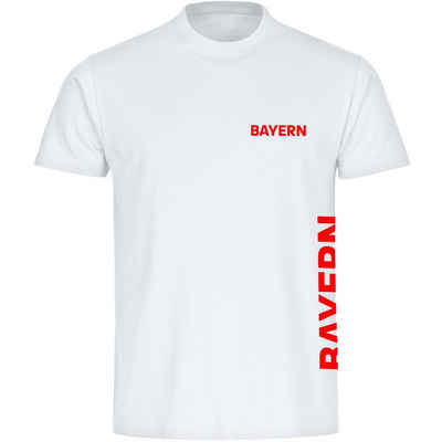 multifanshop T-Shirt Herren Bayern - Brust & Seite - Männer