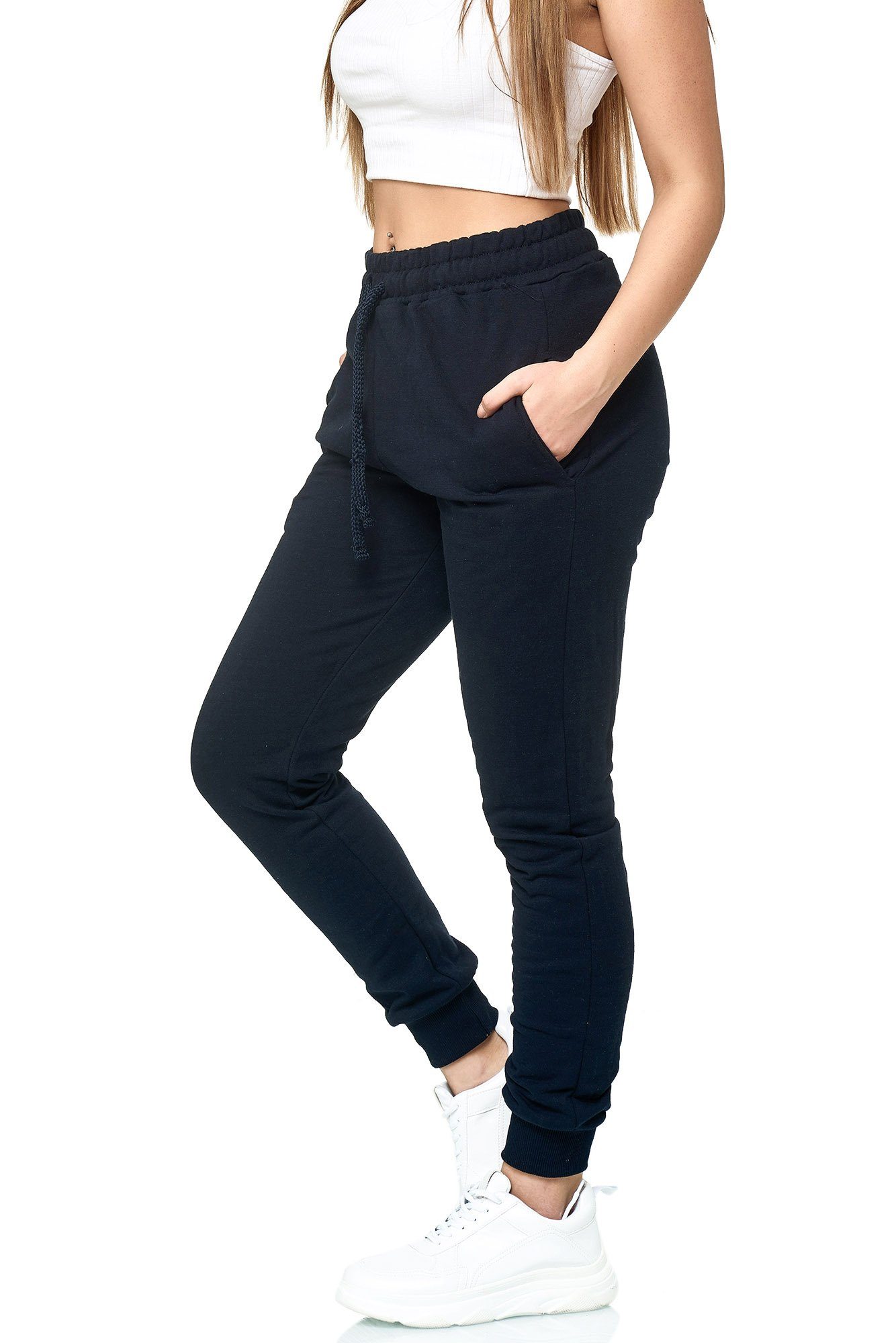 L.gonline Jogginghose Damen Jogginghose, Uni Colour Design 5000, Trainingshose, Fitness (Sweatpants, 1-tlg) Fitness Freizeit Casual