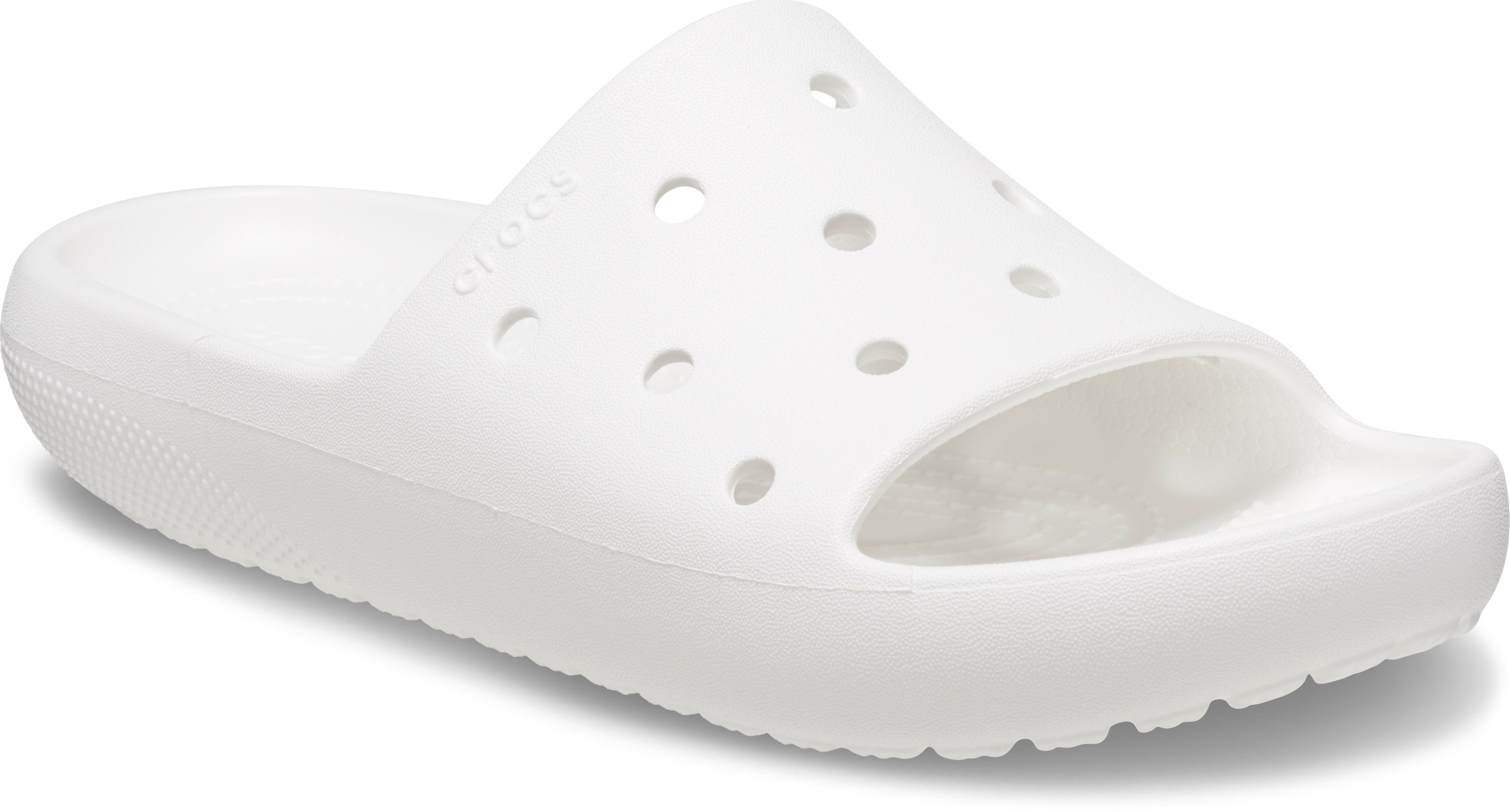 Crocs Classic Slide V2 Badepantolette, Sommerschuh, Poolslides, Schlappen, mit Lüftungsöffnungen, G-Weite