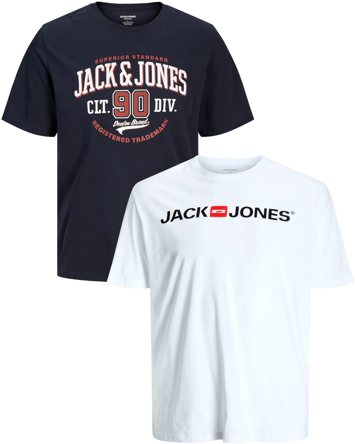 Jack & Jones PlusSize Print-Shirt (2er-Pack) günstig online kaufen