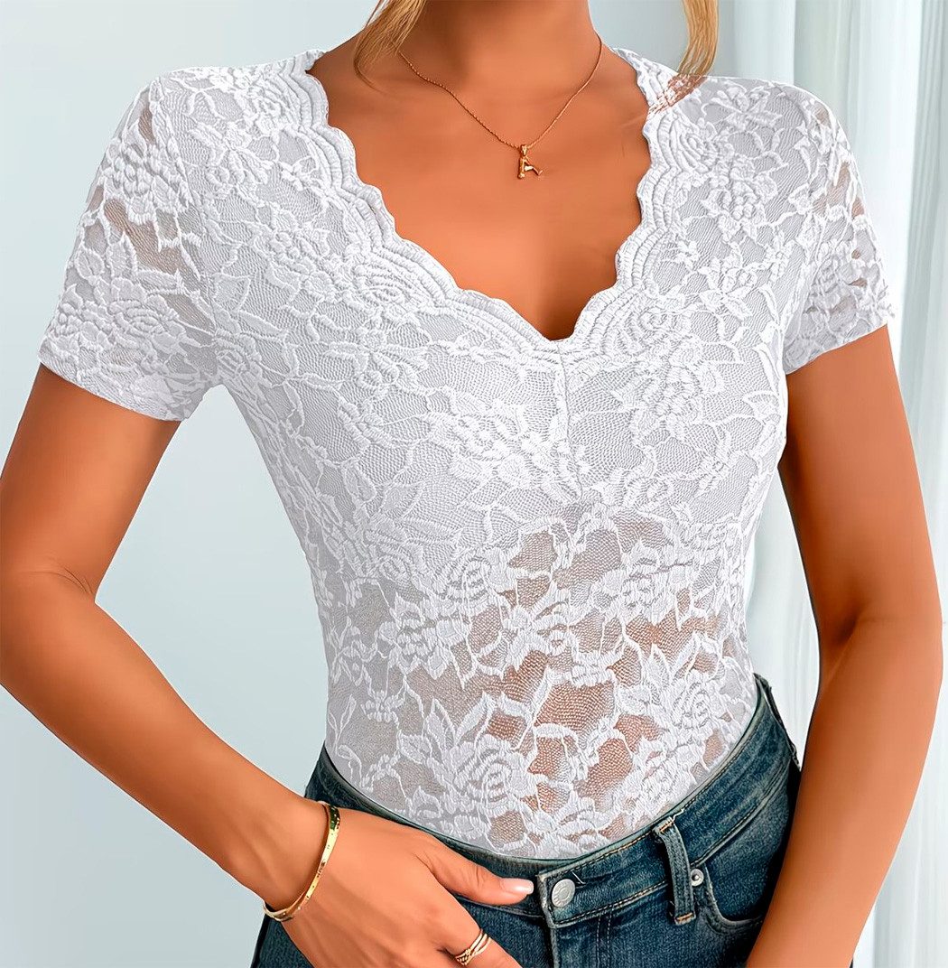 Conray Spitzentop Conray Top Spitze V-Ausschnitt 1/4 Arm / 210