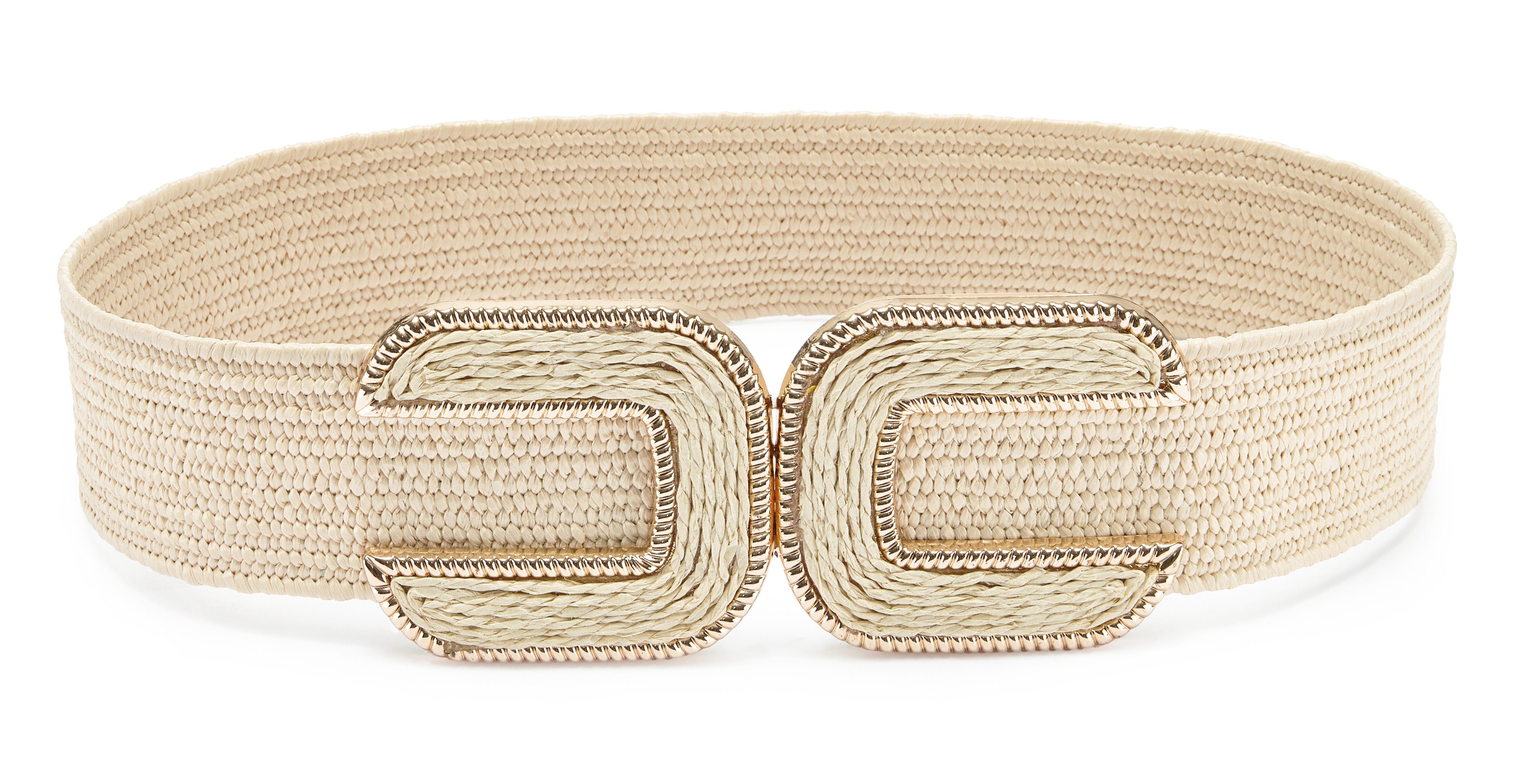 LASCANA Taillengürtel Stretchgürtel, Schmuckgürtel elastischer Gürtel für Kleid & Overall, Bauchgürtel, Bast-Optik