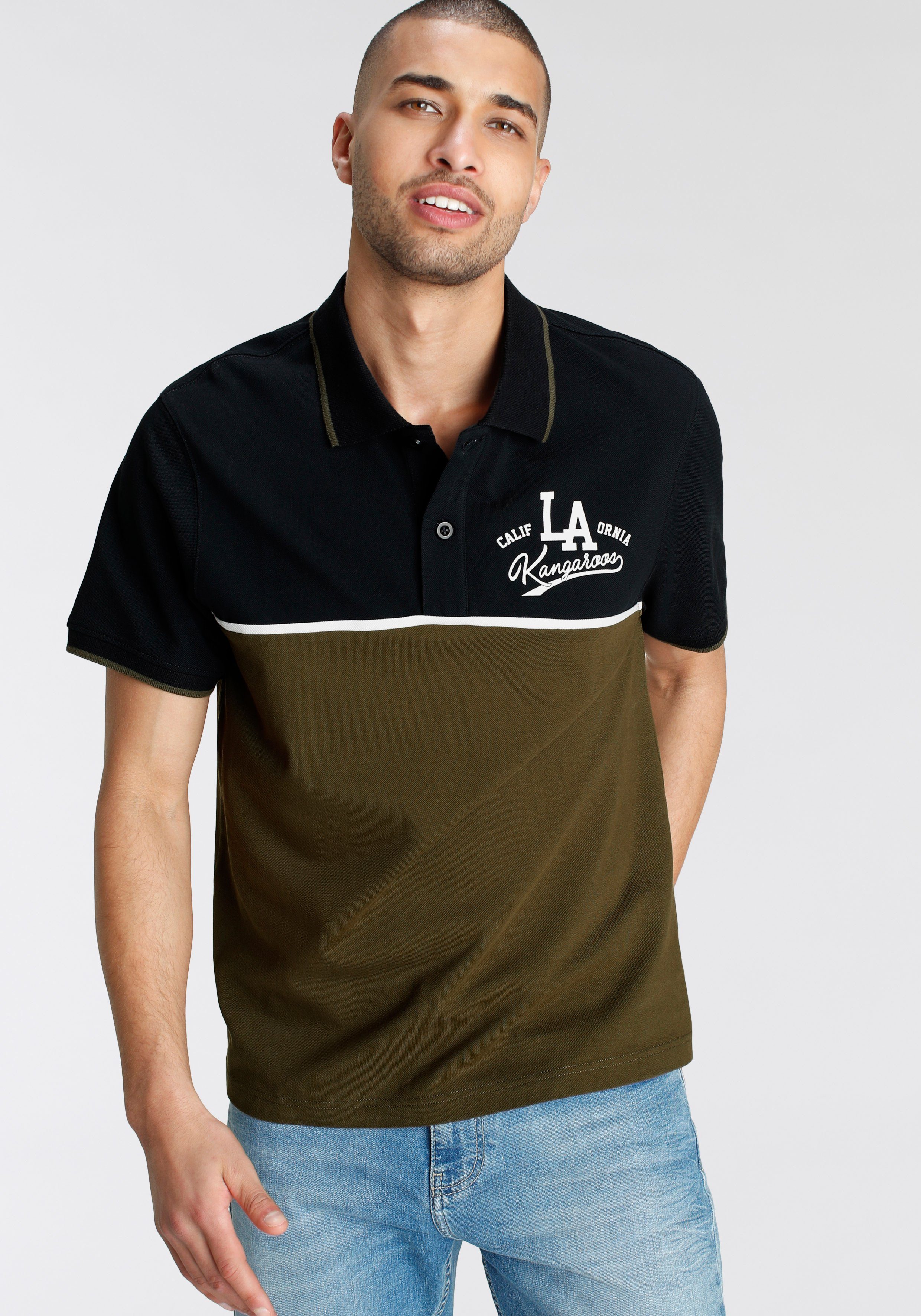 KangaROOS Poloshirt KangaROOS grau oliv | Poloshirts