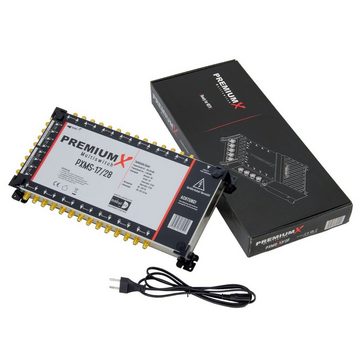 PremiumX SAT-Multischalter Multischalter Set 17/28 Multiswitch SAT 4x Quattro LNB 80x F-Stecker