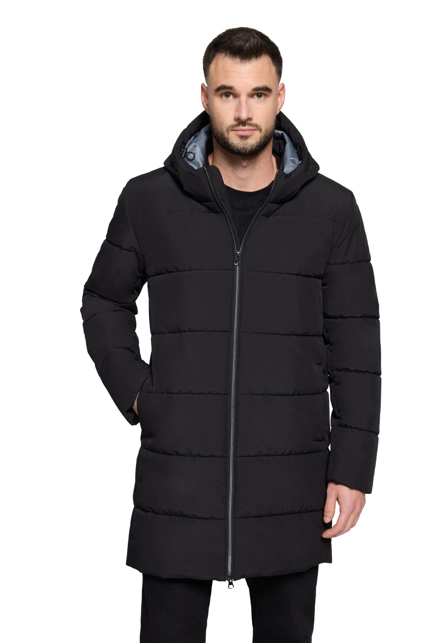 VOICE Outdoorjacke Herren Winterjacke mit Kapuze