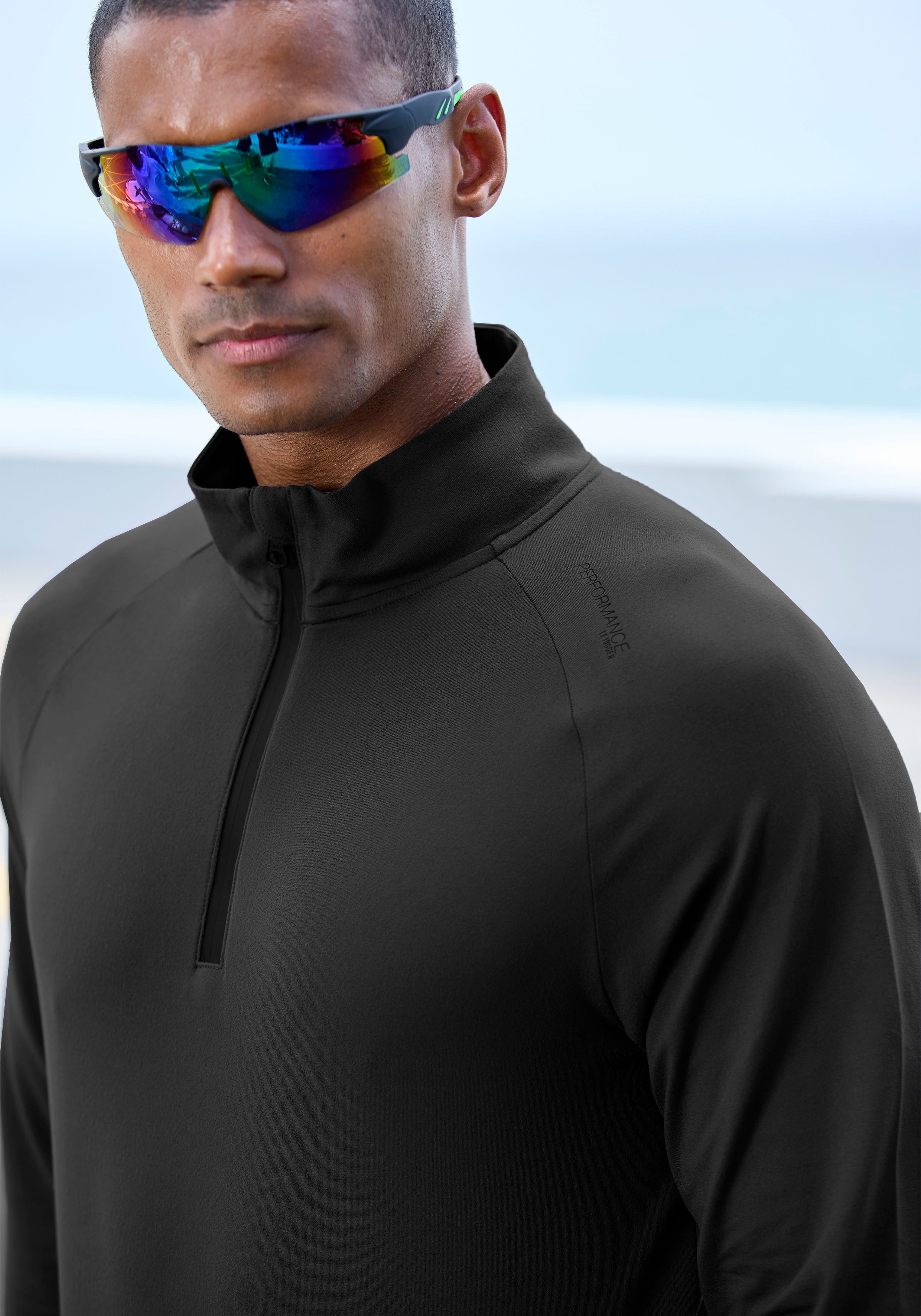 AUTHENTIC LE JOGGER Funktionsshirt mit Stehkragen und Reißverschluss