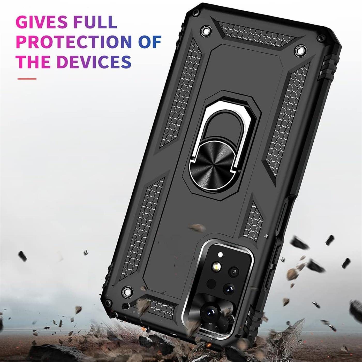 CoolGadget Handyhülle Armor Shield Case für Xiaomi Redmi Note 11 Pro 4G / 5G 6,67 Zoll, Outdoor Cover Magnet Ringhalterung Handy Hülle für Redmi Note 11 Pro – Bild 5 von 5