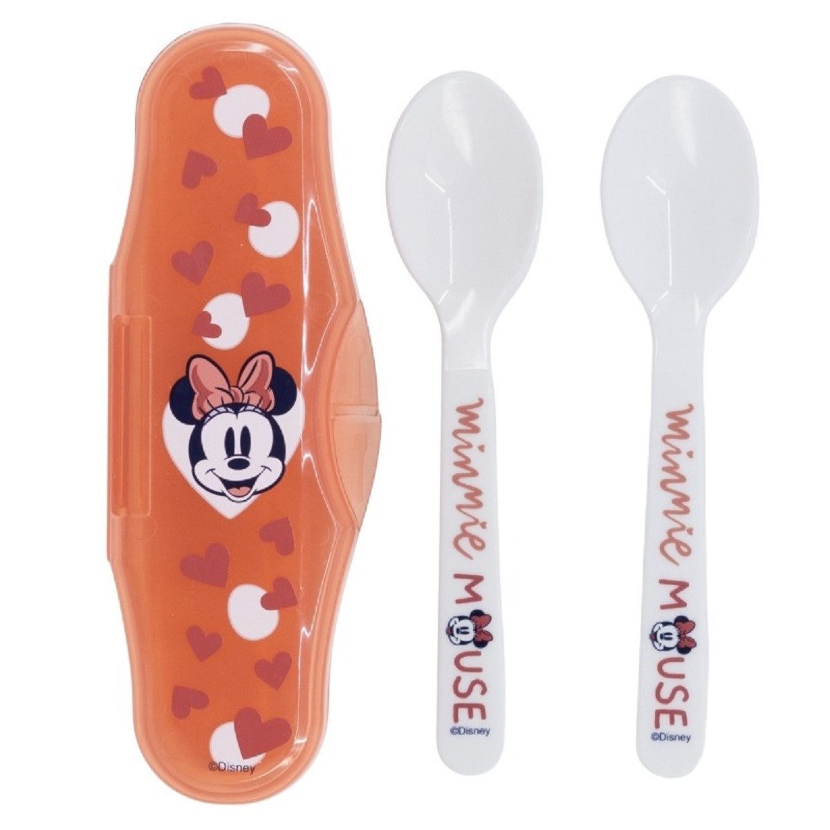 Disney Minnie Mouse Kinderbesteck Kinderlöffel Set 2-teilig im Reiseetui (2-tlg)