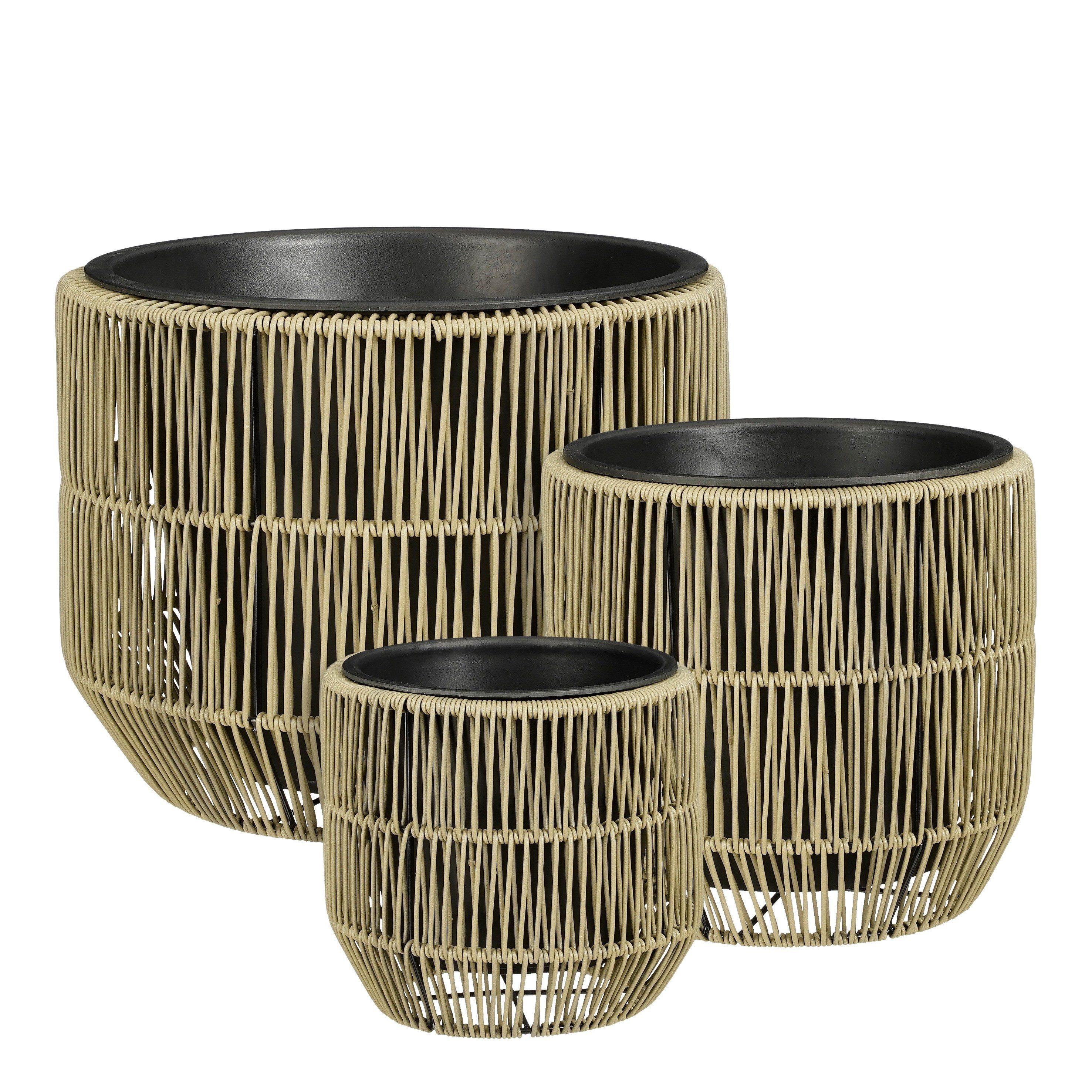 Mica Decorations Blumentopf Mica Decorations Peta Blumentopf – Set von 3 – Grün