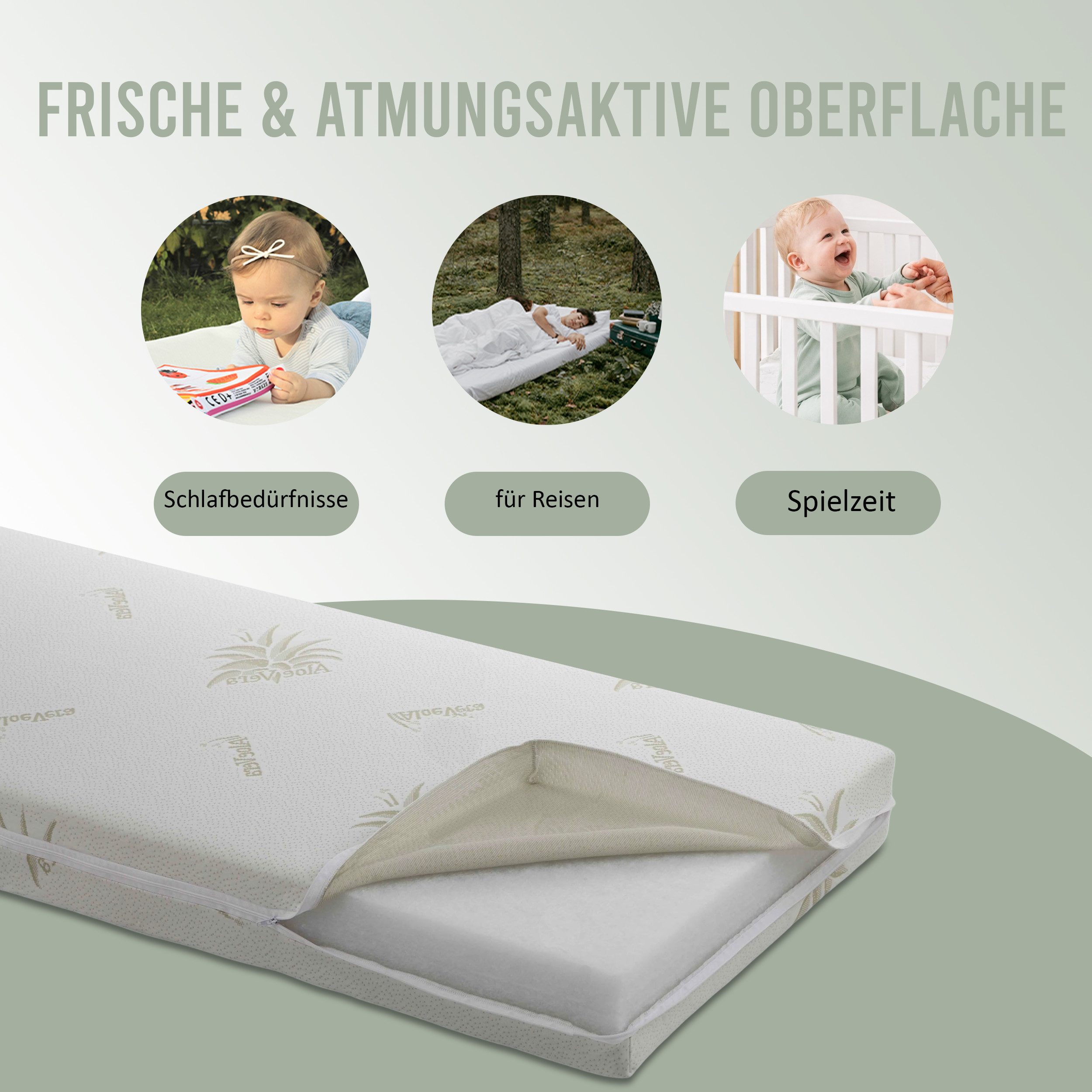 Komfortschaummatratze Basic 10 cm H2 H3 H4 ergonomisch atmungsaktiv, Best for Kids, 10 cm hoch, (Einzelartikel, 1-teilig), Unterstützung einer gesunden Wirbelsä – Bild 4 von 5