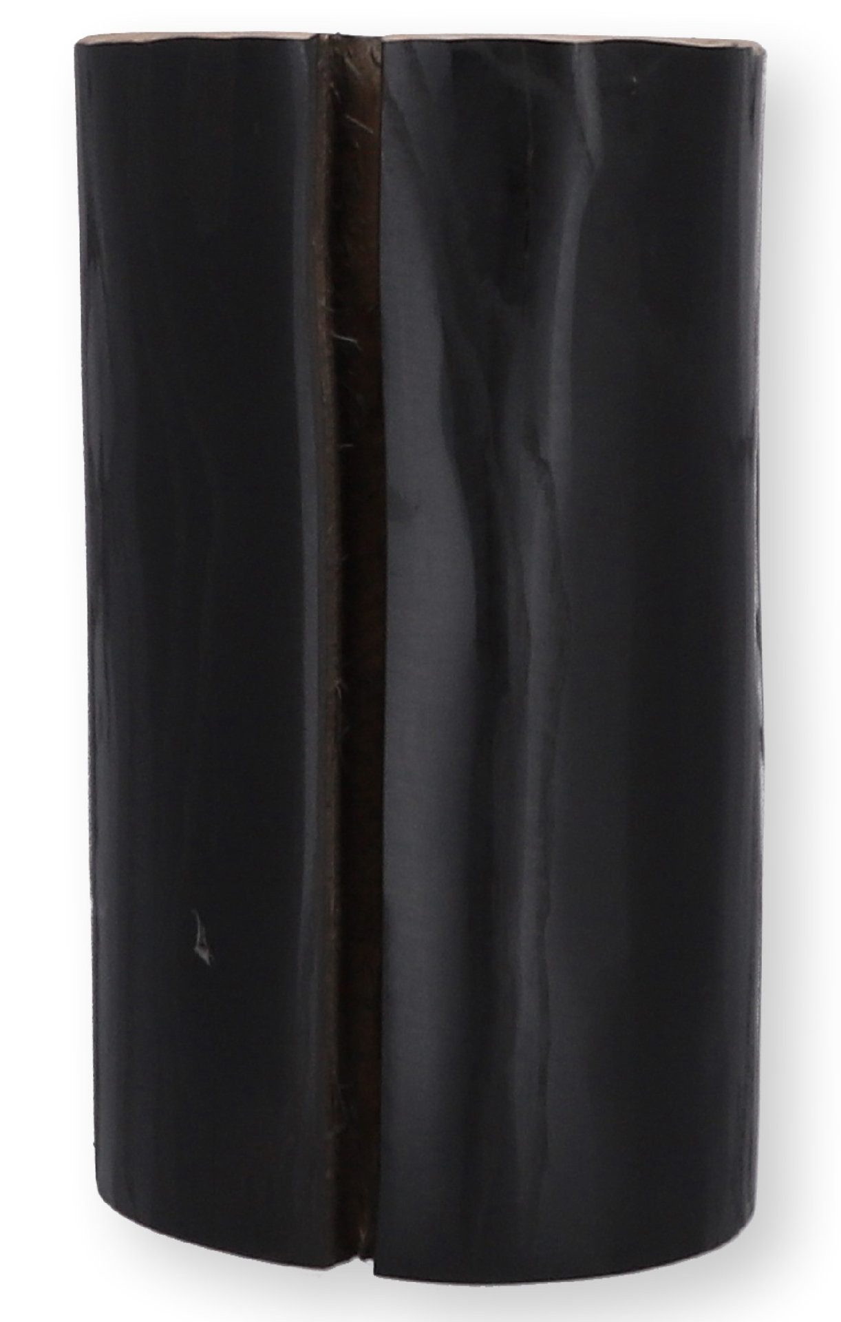 jankurtz Beistelltisch Block rund, Kernesche massiv, Schwarz, H 46cm