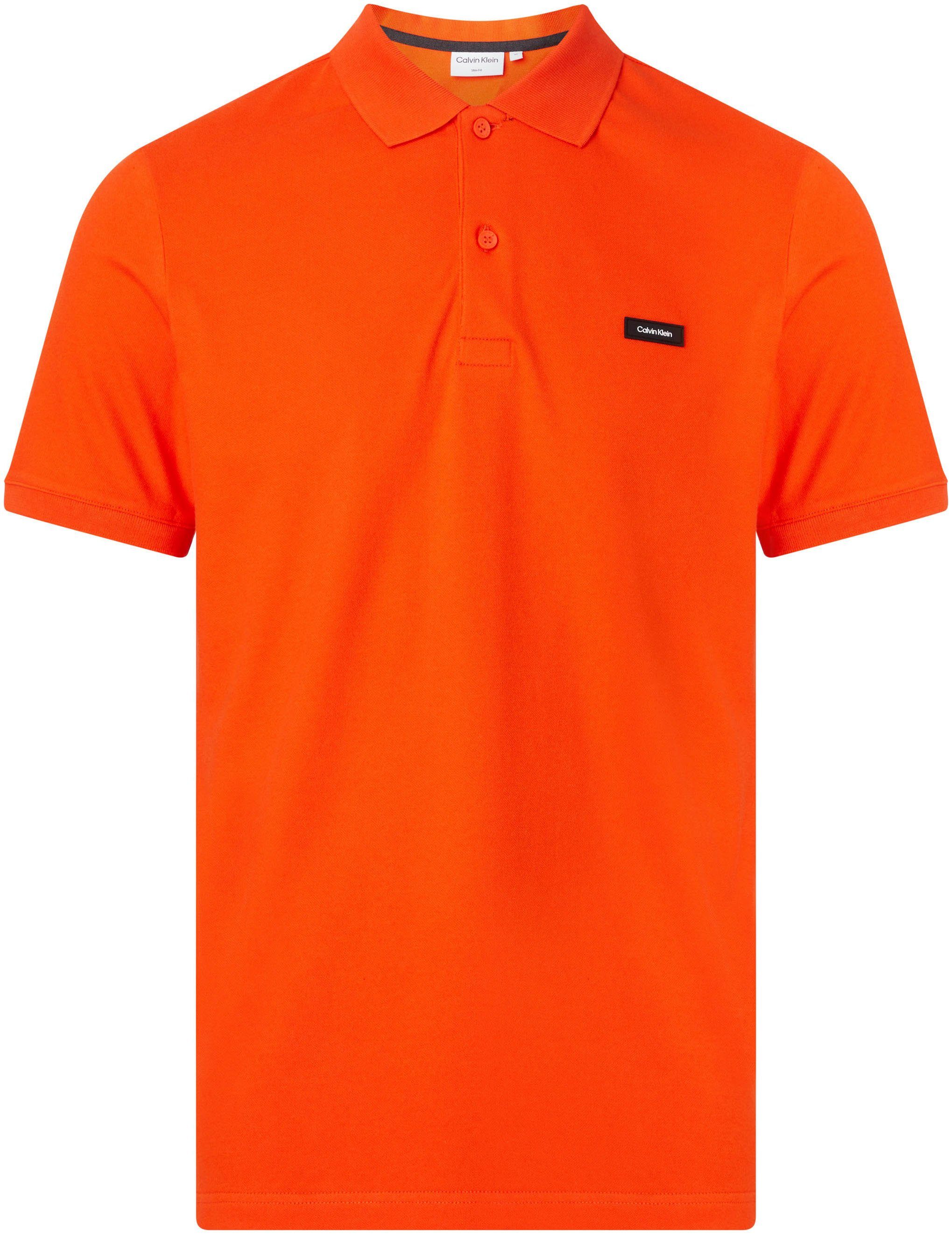 Neuheit 2024 Calvin Klein orange Polokragen Poloshirt Big&Tall mit
