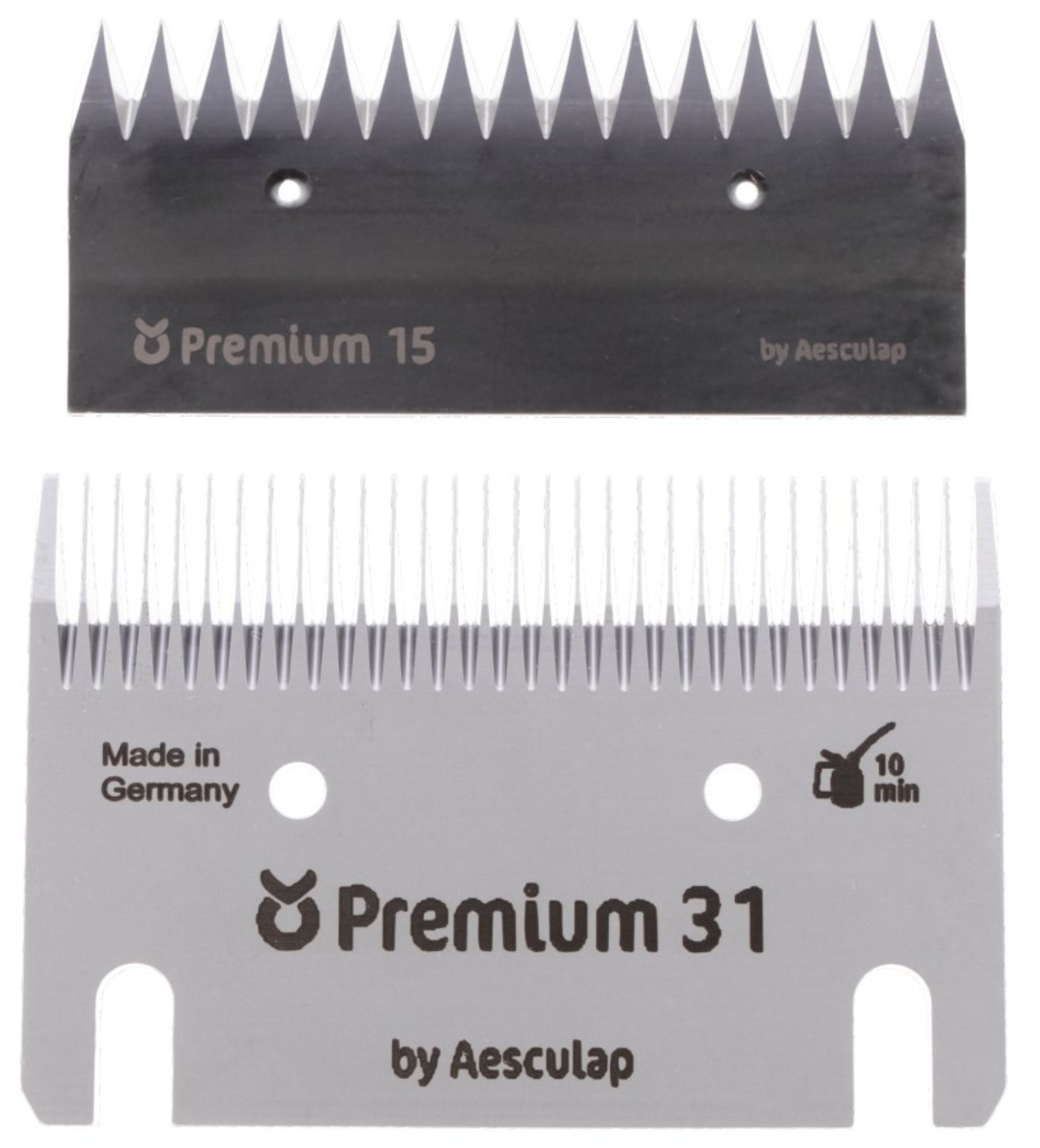 Kerbl Ersatzscherkopf Schermesser-Set Premium Rind und Pferd 31/15 Zähne Kerbl 18956