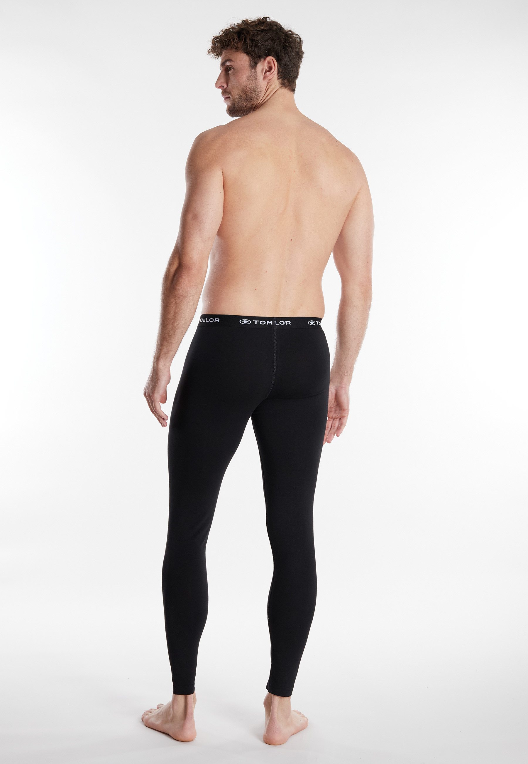 TOM TAILOR Lange Unterhose TOM TAILOR Herren lange Unterhose schwarz uni (1-St)