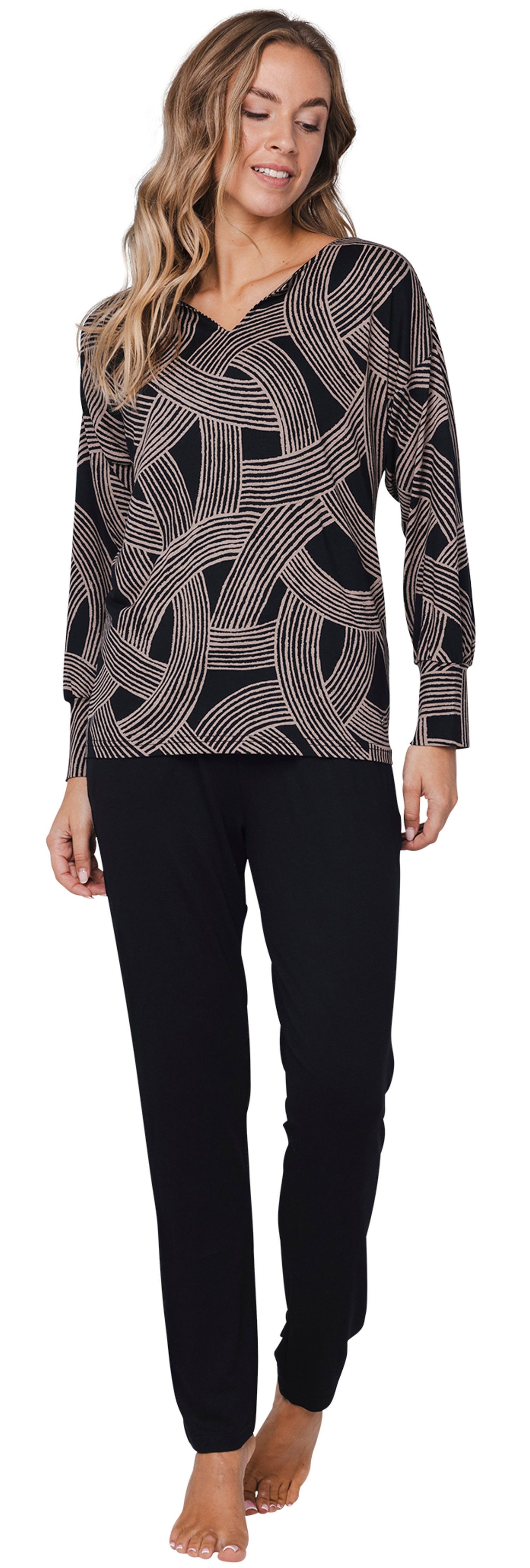 Schlafanzug Stylischer Damen Pyjama