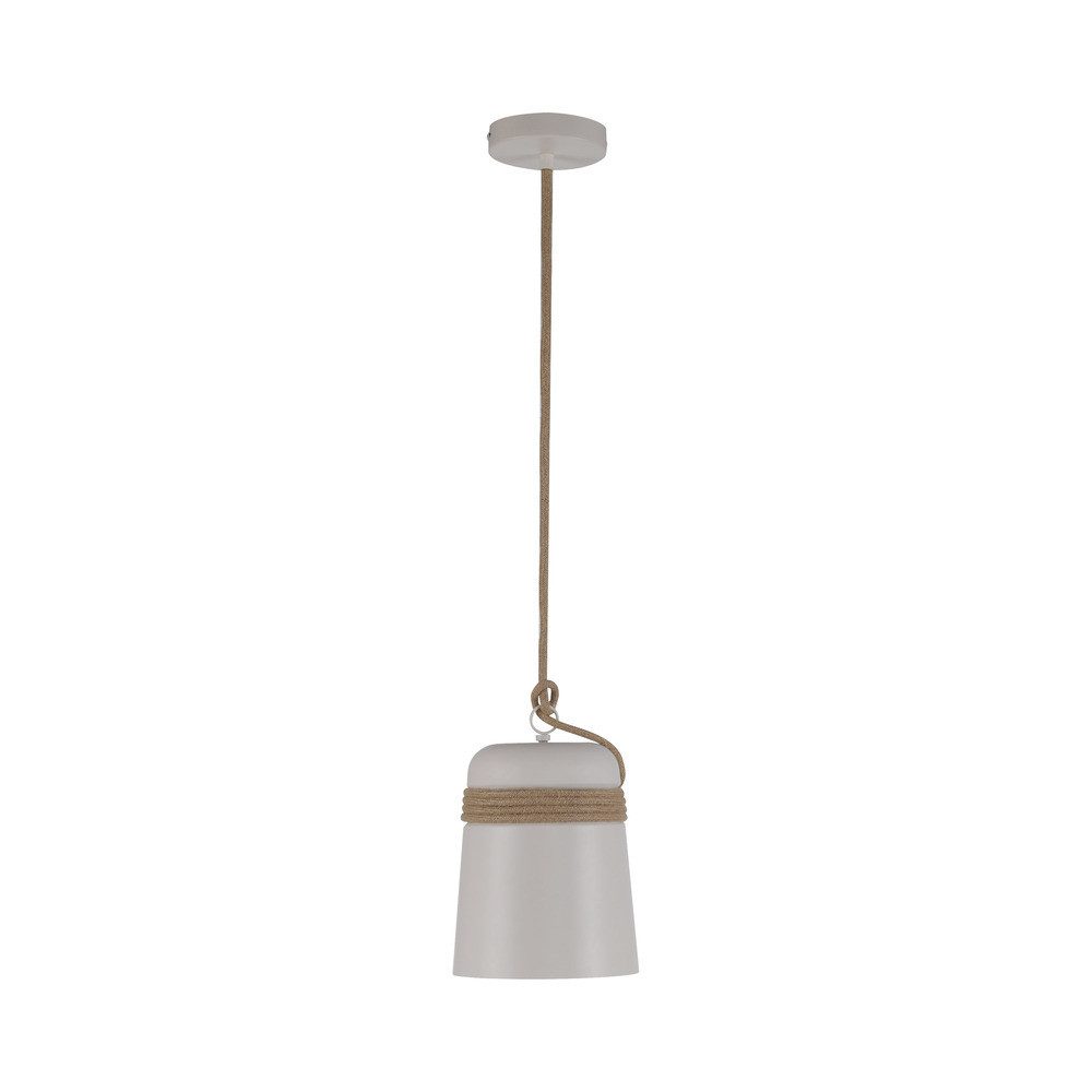 SANSIBAR LIVING LED Pendelleuchte LED Pendellampe NAUTICA, kein, Metallschirm Cream, E27 Fassung