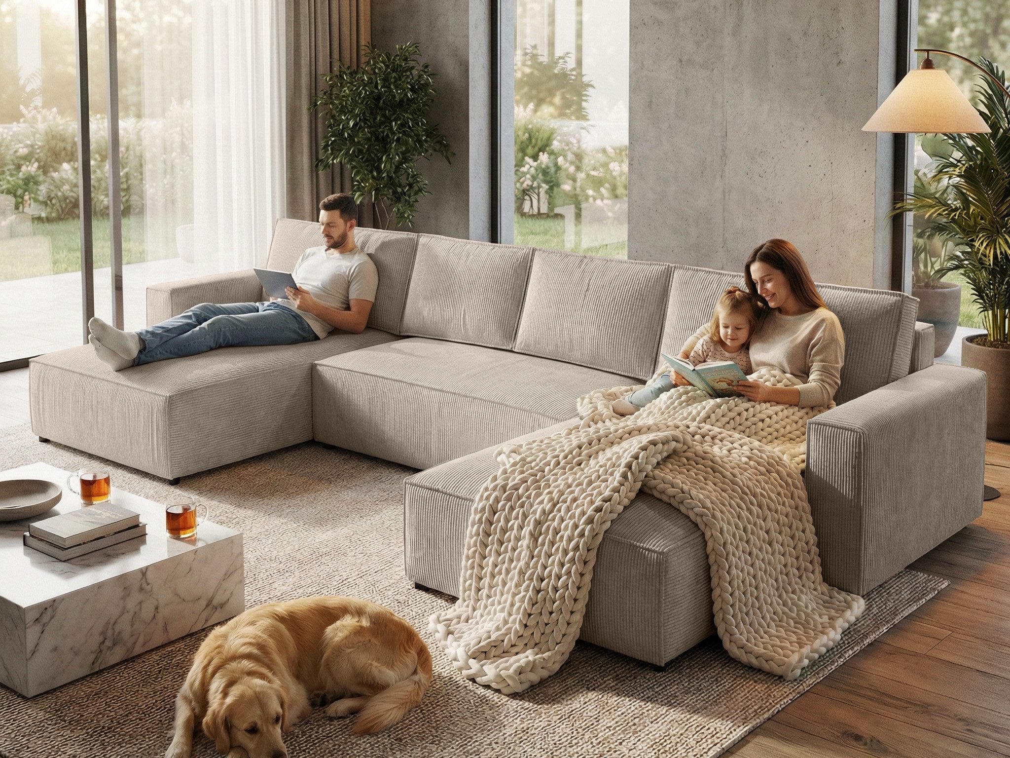 Ecksofa U-Form Parys