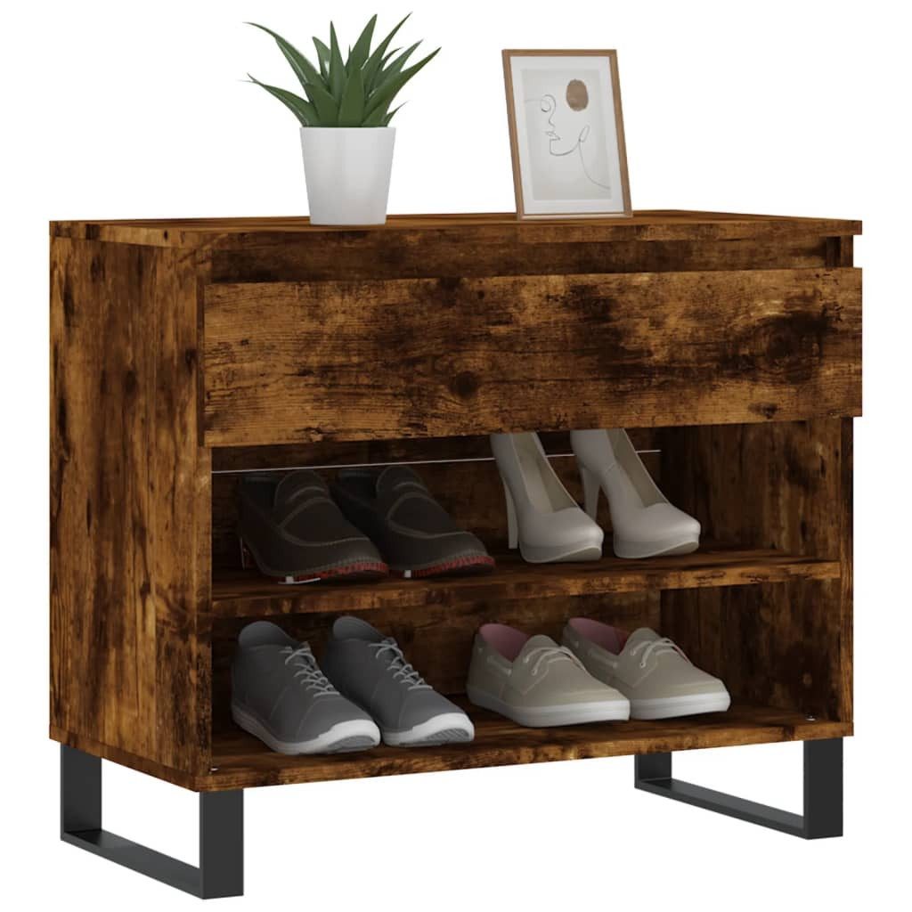 vidaXL Schuhregal Schuhregal Räuchereiche 70x36x60 cm günstig online kaufen