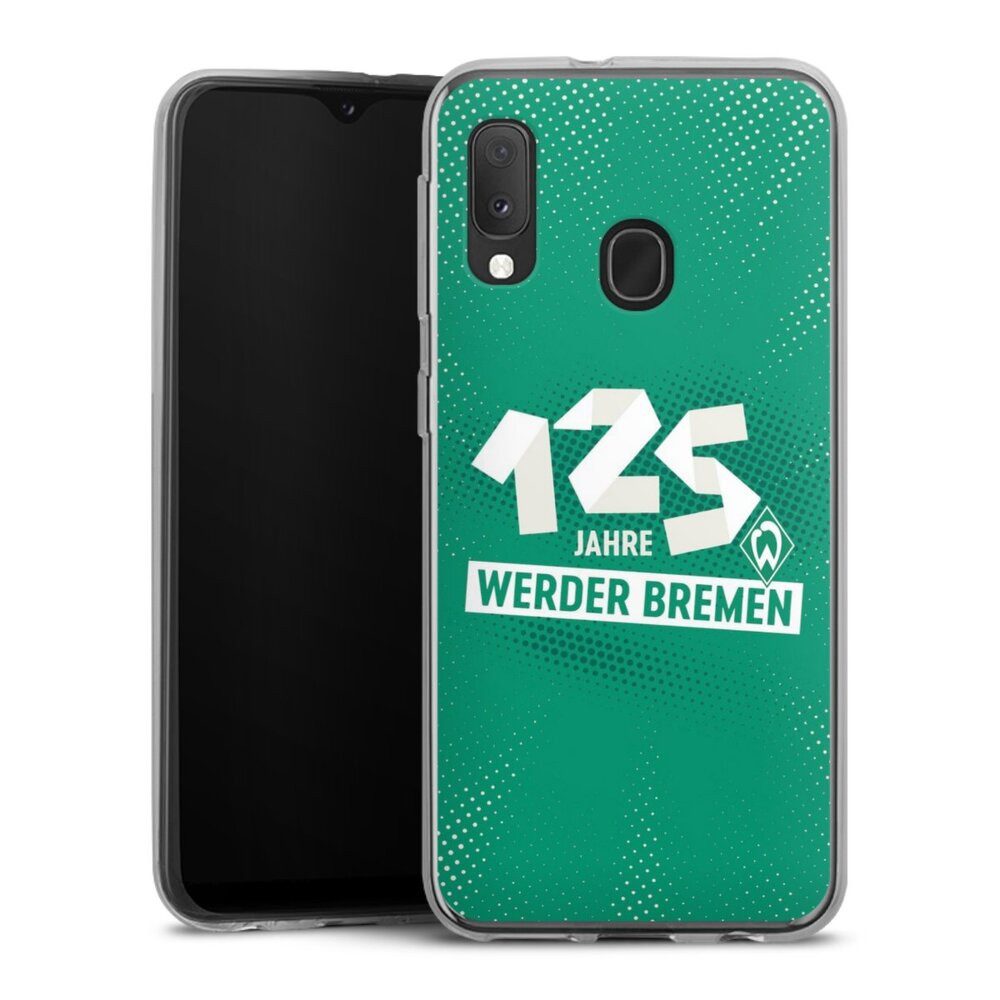 DeinDesign Handyhülle 125 Jahre Werder Bremen Offizielles Lizenzprodukt, Samsung Galaxy A20e Silikon Hülle Bumper Case Handy Schutzhülle