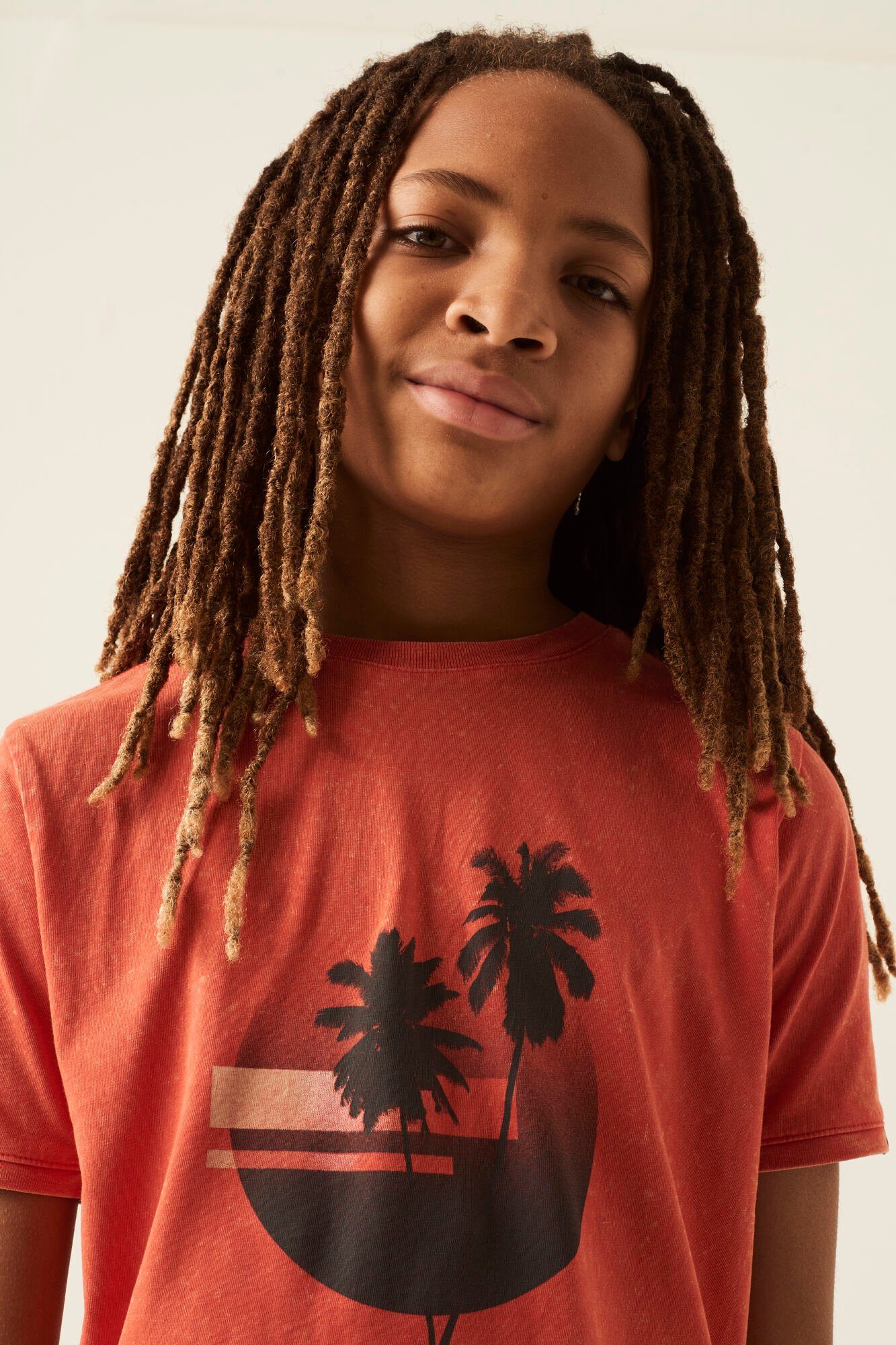 Garcia T-Shirt mit Palmenprint