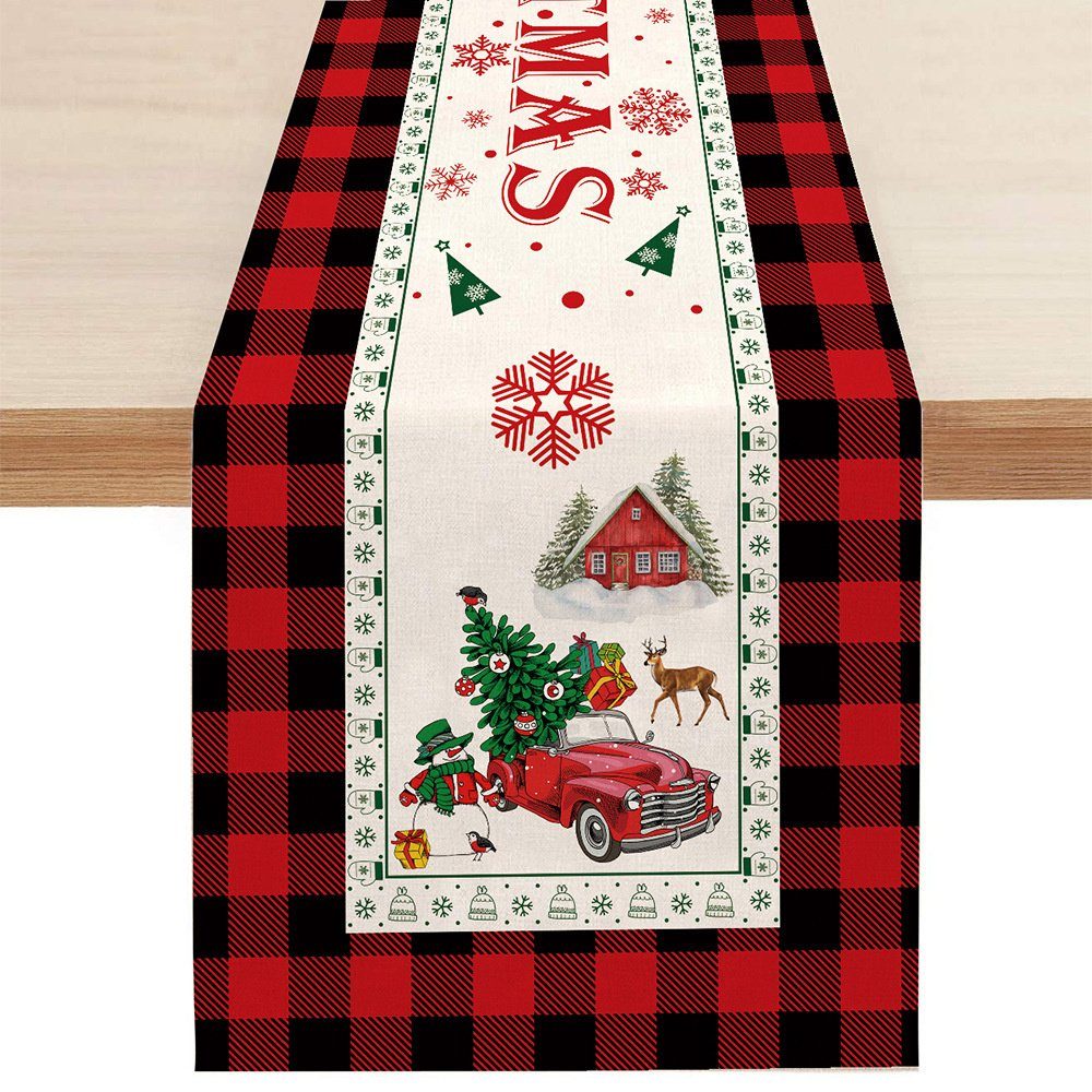 x 35 cm Party A02 Tischläufer 180 Weihnachten Tischdecke für Tischflagge Weihnachten HALWEI