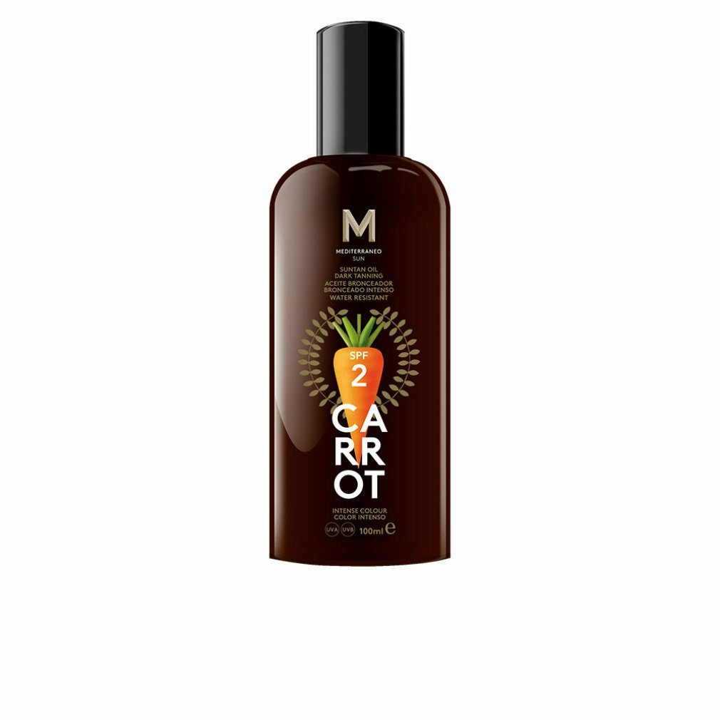 Sun tanning CARROT suntan dark 100 oil Mediterraneo SPF2 Sonnenschutzpflege ml