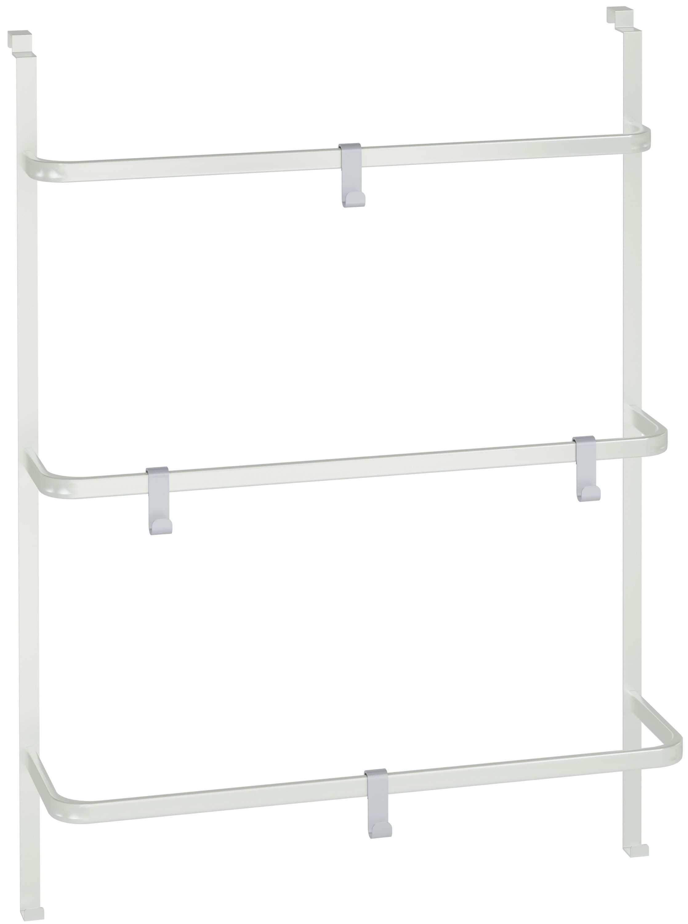 CLP Handtuchhalter Lenexa, Tür-Hängeregal aus Metall, 3 Stangen und 4 Haken günstig online kaufen