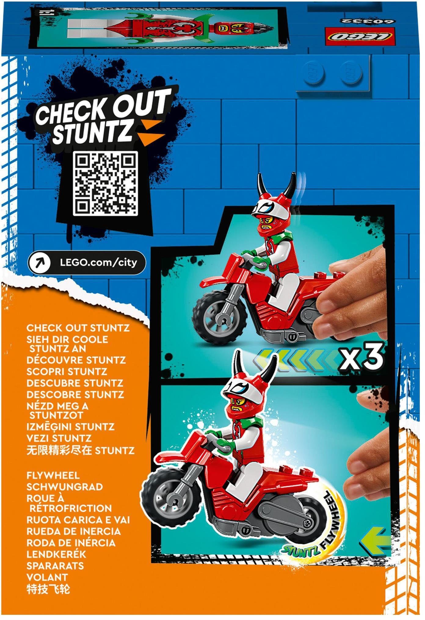 Stuntz, (60332), City LEGO® Skorpion-Stuntbike Europe (15 Konstruktionsspielsteine St), Made in LEGO®