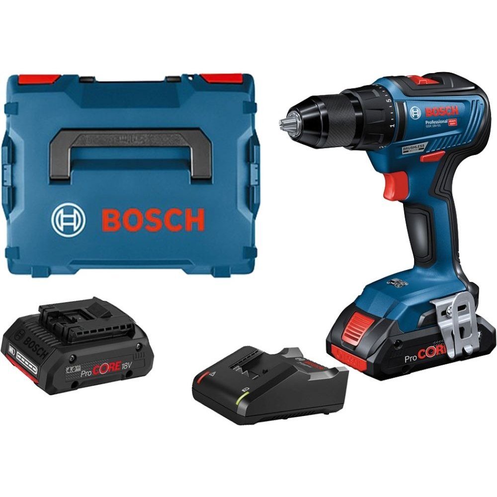 BOSCH Akku-Bohrschrauber GSR 18V-55 Professional - Akku-Bohrschrauber - blau/schwarz