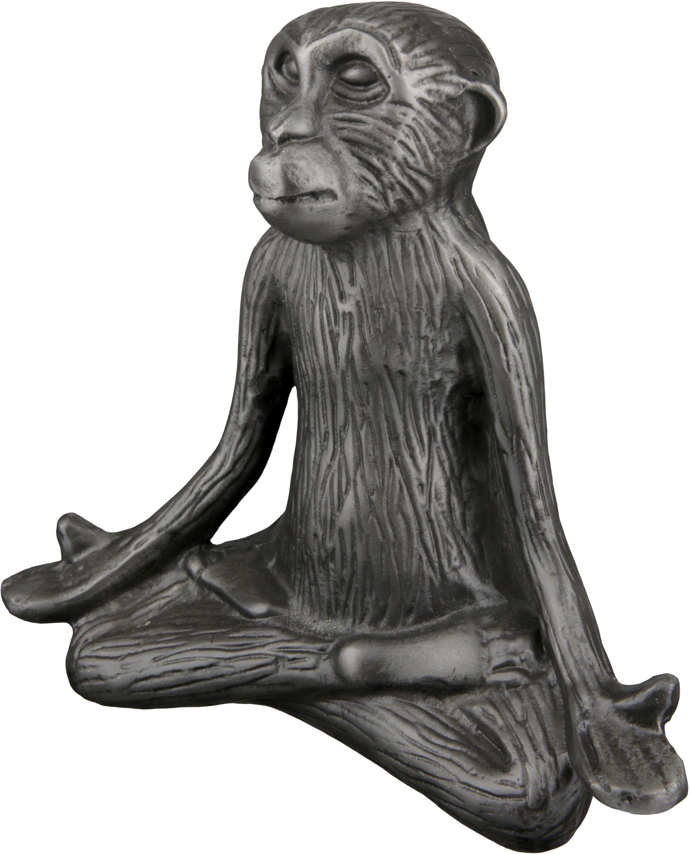 Monkey Skulptur Tierfigur St) GILDE (1 anthrazitfarben