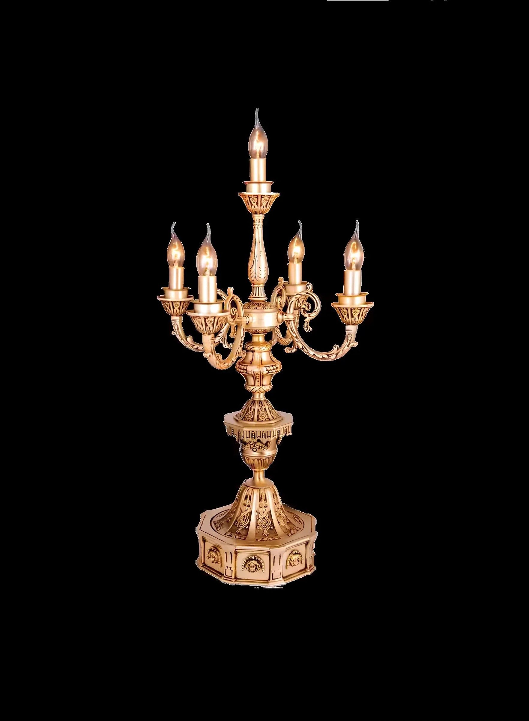 JVmoebel Tischleuchte Moderne Nachttischlampe aus Metall in Gold mit Stoffschirm, Leuchtmittel wechselbar, Made in Europa