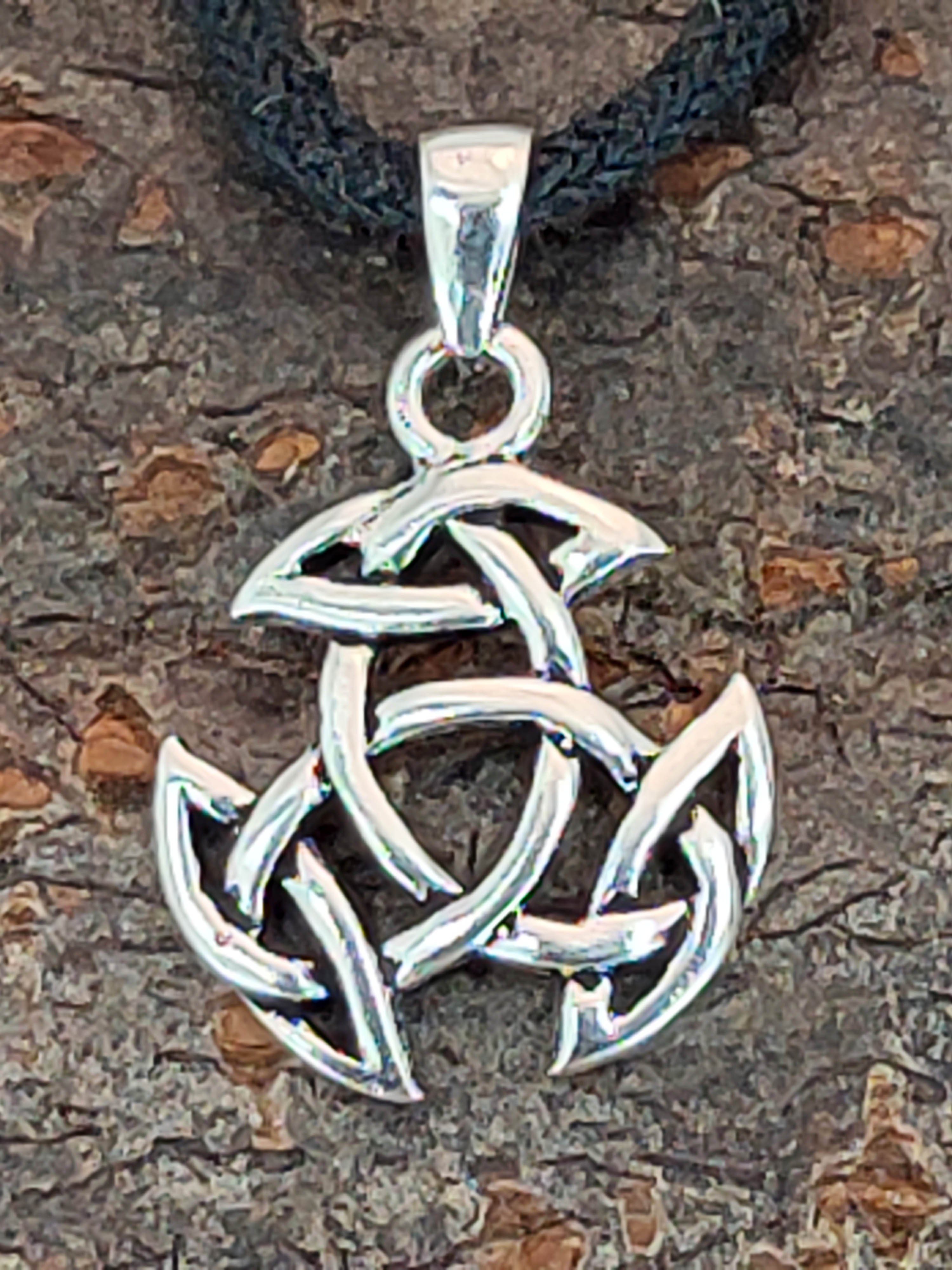 Knoten Keltischer 925 of Kelten keltisch Silber Leather Kiss Kettenanhänger Anhänger