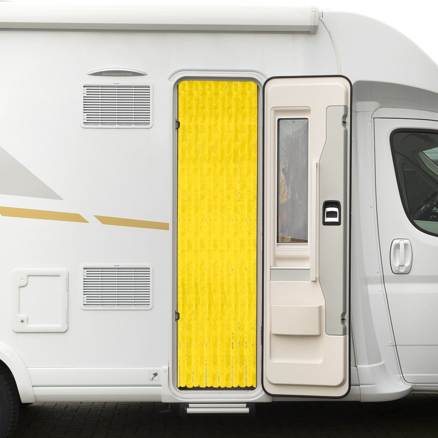 Chenille Flauschvorhang 100 x 200 cm Wohnwagen Caravan Wohnmobil Vorhang  Camping