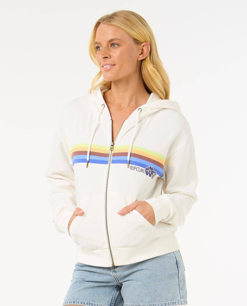 Rip Curl Kapuzensweatjacke Surfarama Pullover mit Reißverschluss günstig online kaufen