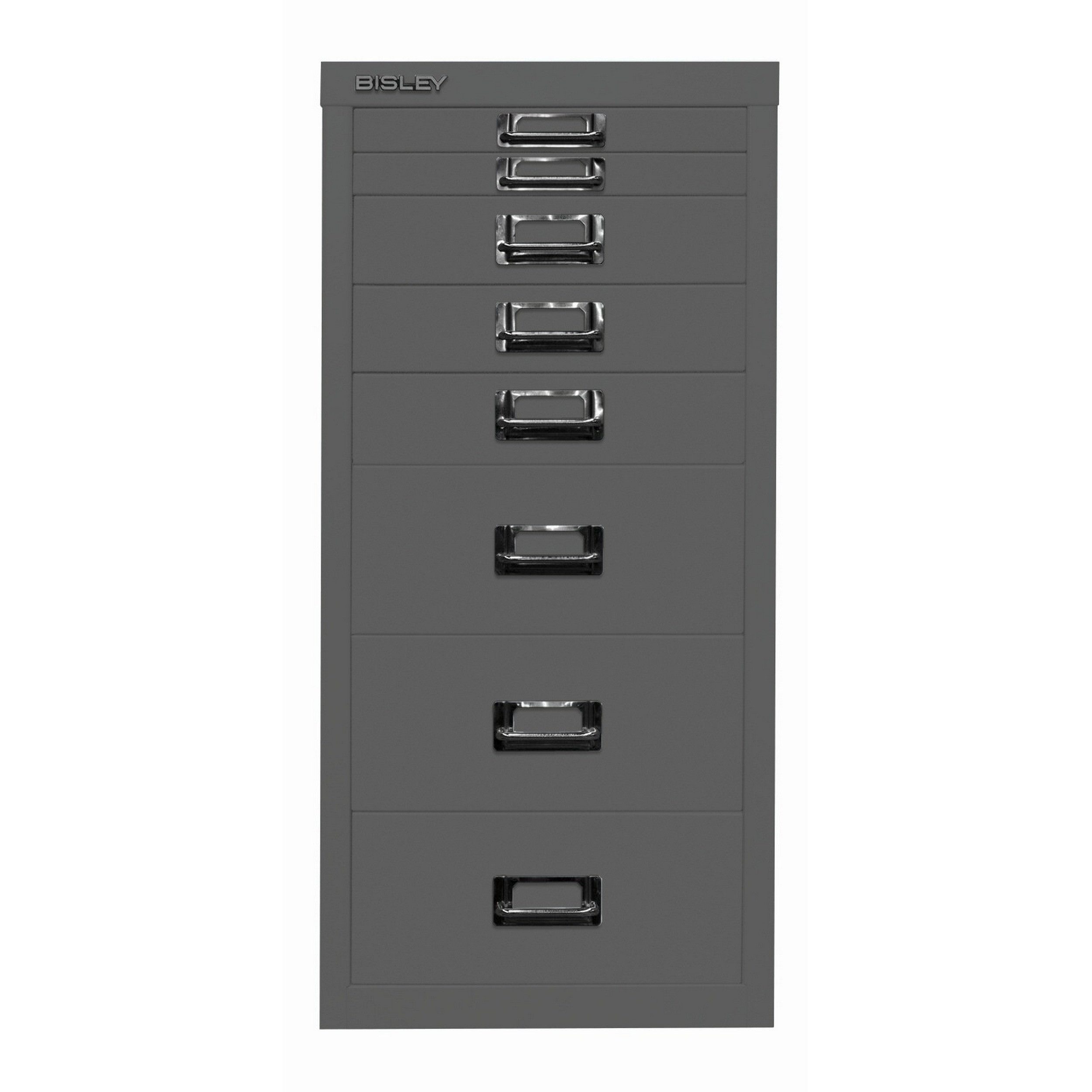 Bisley Aktenschrank MultiDrawer Schubladenschrank in Anthrazitgrau - Maße: H 59 x B 28 x T 38 cm