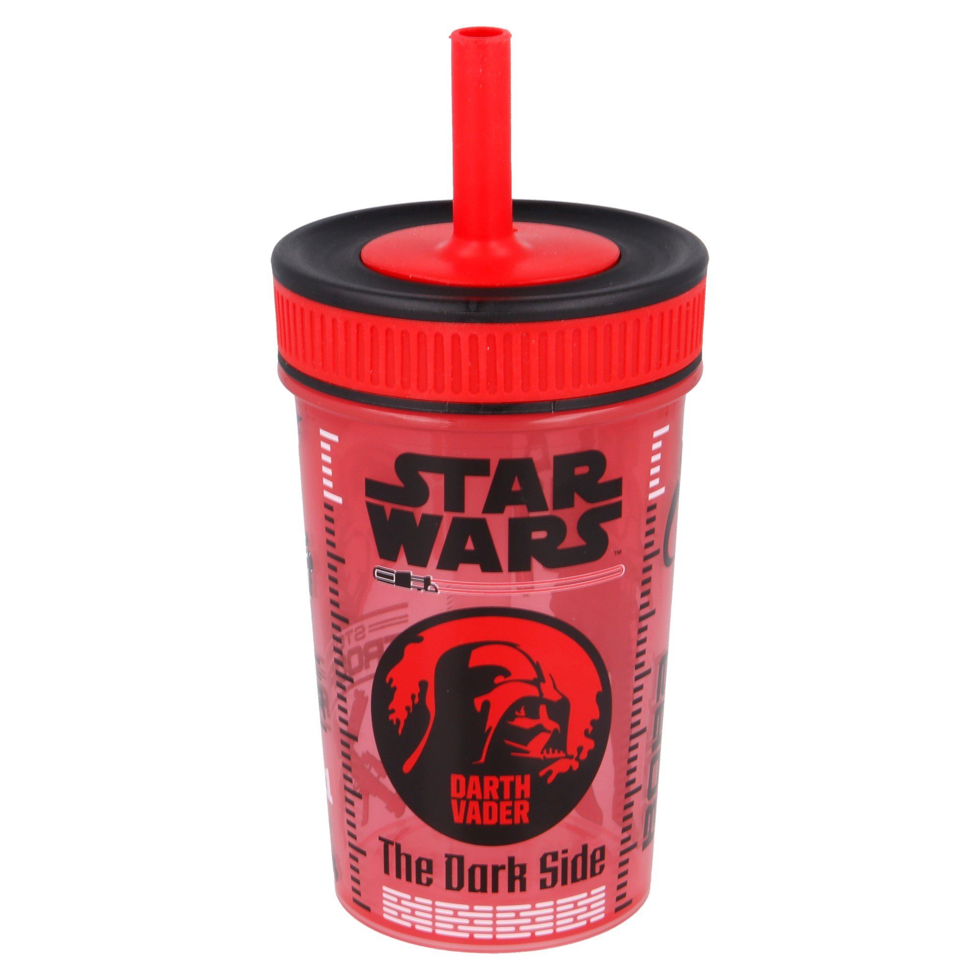 Star Wars Kinderbecher, Kunststoff, auslaufsicher mit weichem Silikon  Trinkhalm 465 ml BPA frei